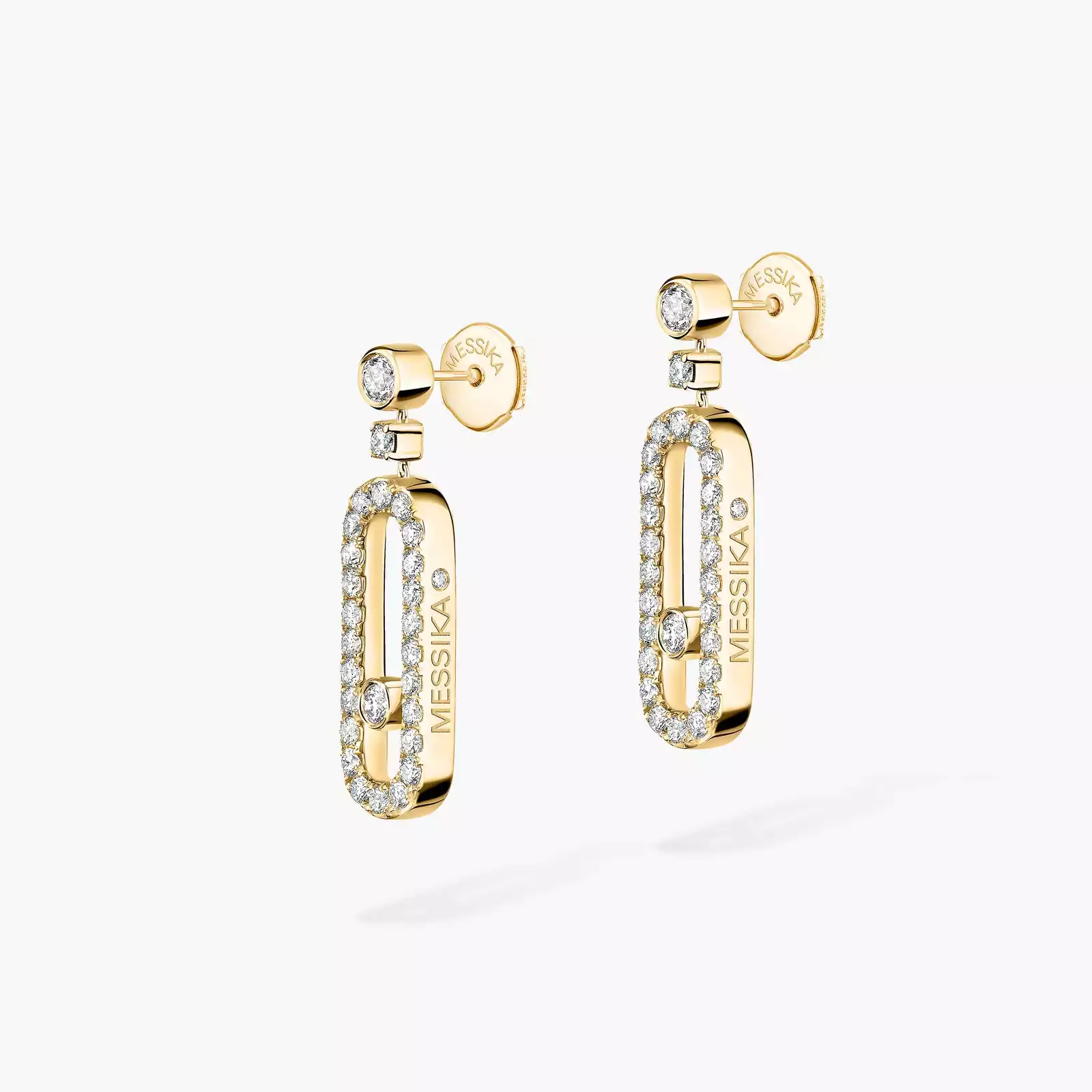 Boucles d'oreilles Femme Or Jaune Diamant Dormeuses Move Uno 05631-YG
