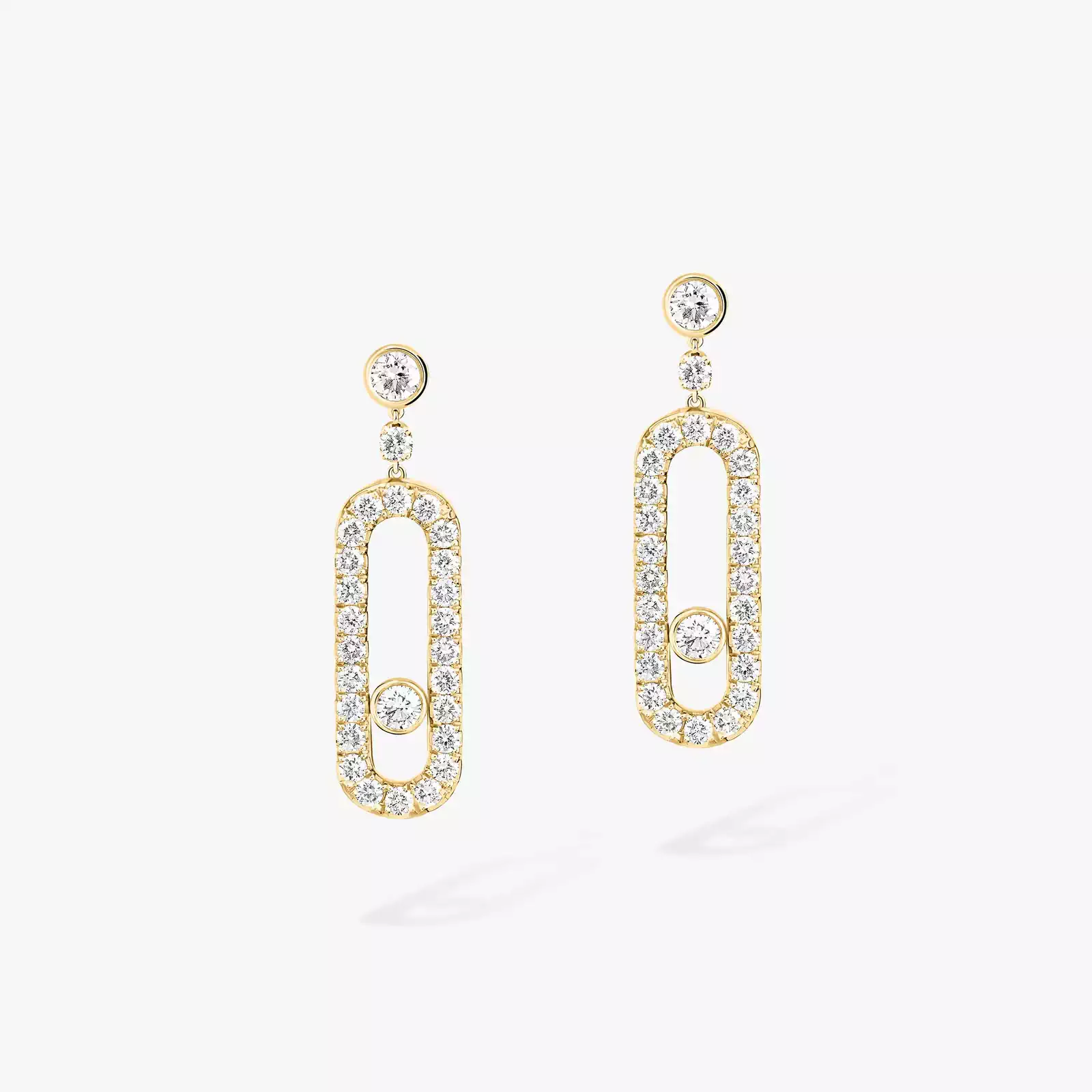 Dormeuses Move Uno Für sie Diamant Ohrringe Gelbgold 05631-YG