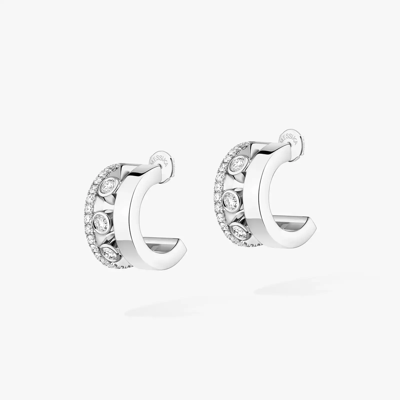 Move Romane Mini Hoops White Gold For Her Diamond Earrings 07178-WG