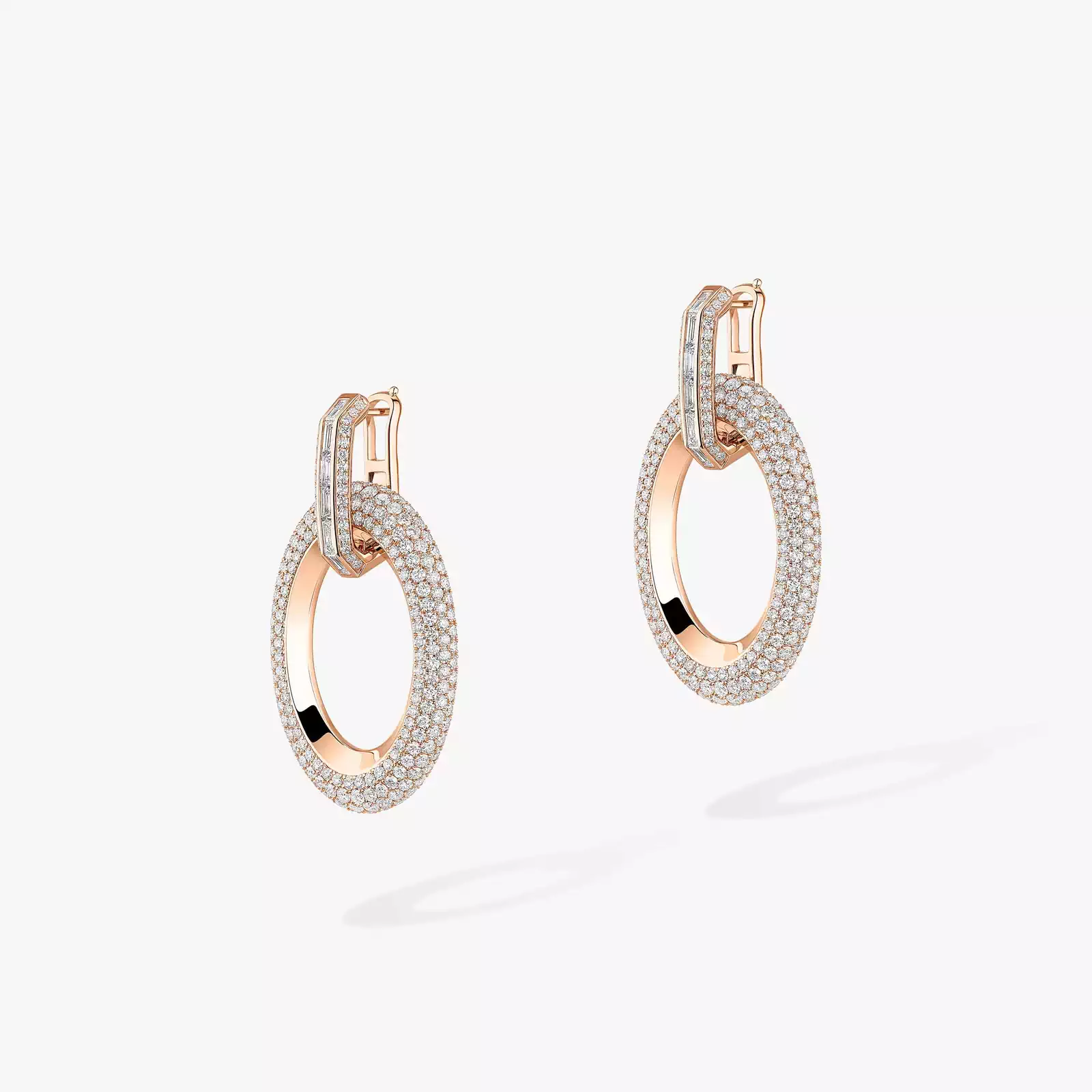 Boucles d'oreilles Femme Or Rose Diamant Groove 13470-PG