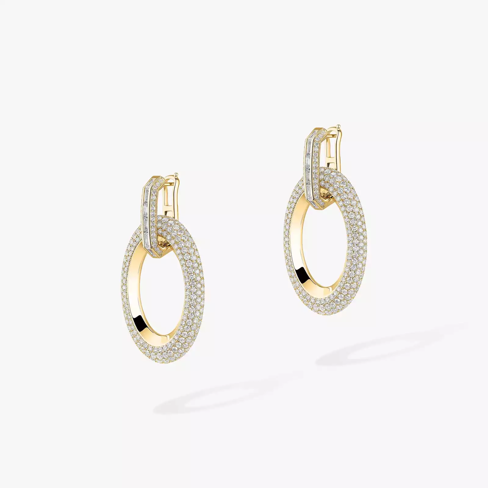 Boucles d'oreilles Femme Or Jaune Diamant Groove 13470-YG