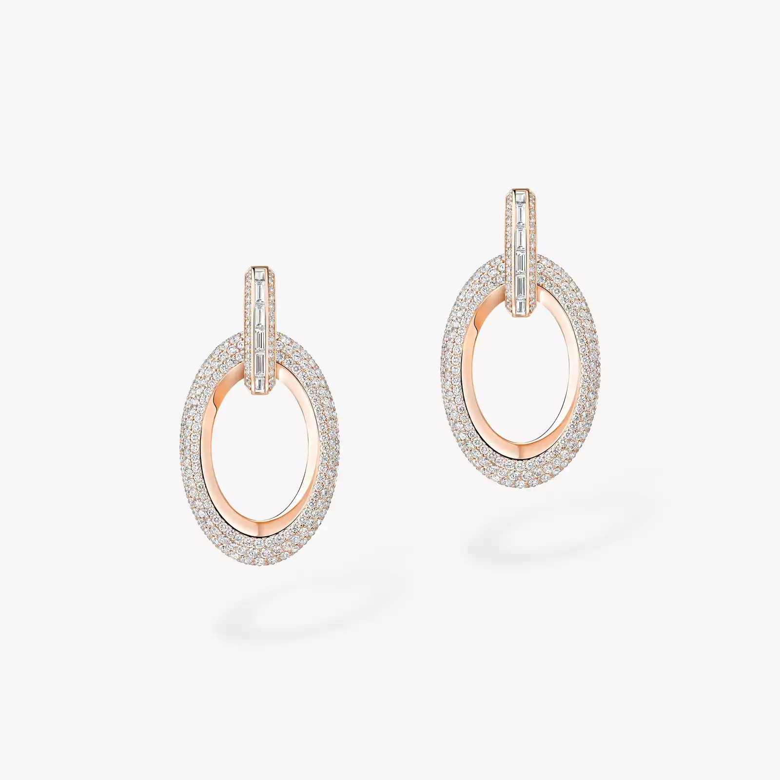 Boucles d'oreilles Femme Or Rose Diamant Groove 13470-PG