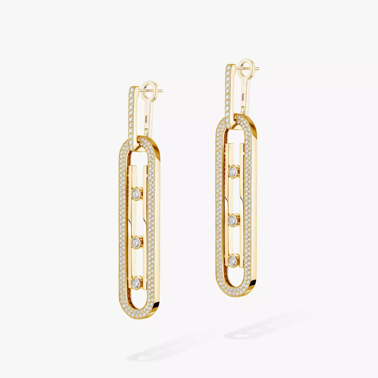 Move 10th Anniversary XL Yellow Gold For Her Diamond Earrings 06823-YG