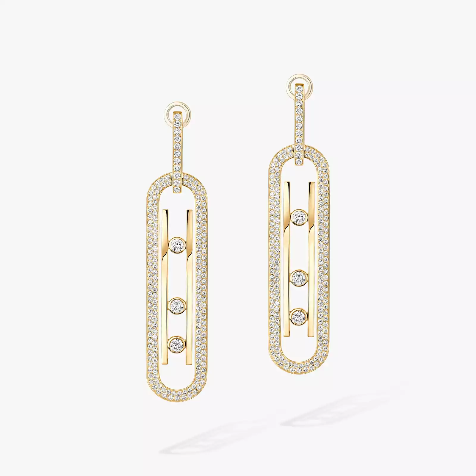 Move 10th Anniversary XL Yellow Gold For Her Diamond Earrings 06823-YG