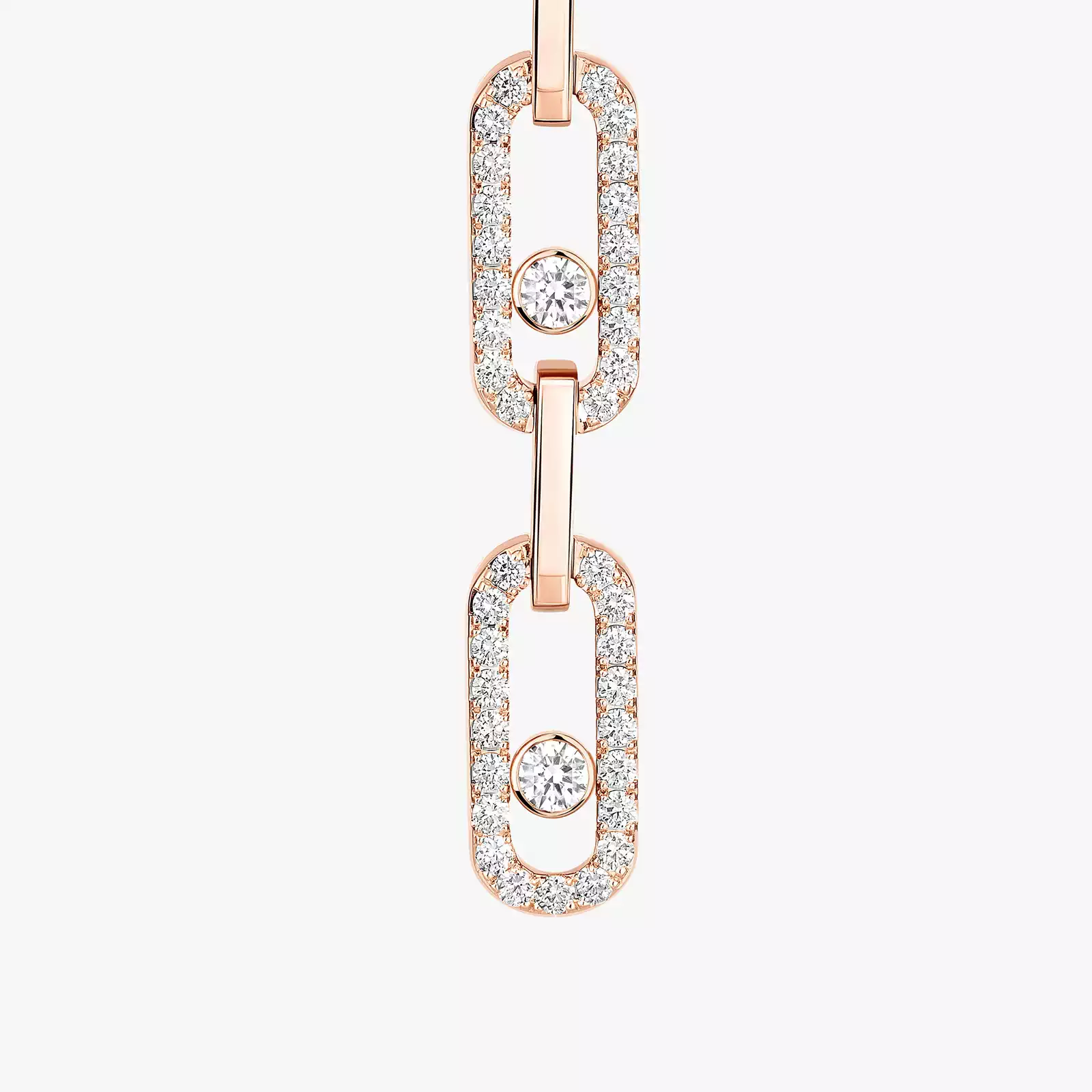 Move Link Multi Pendant Earrings Pink Gold For Her Diamond Earrings 12011-PG