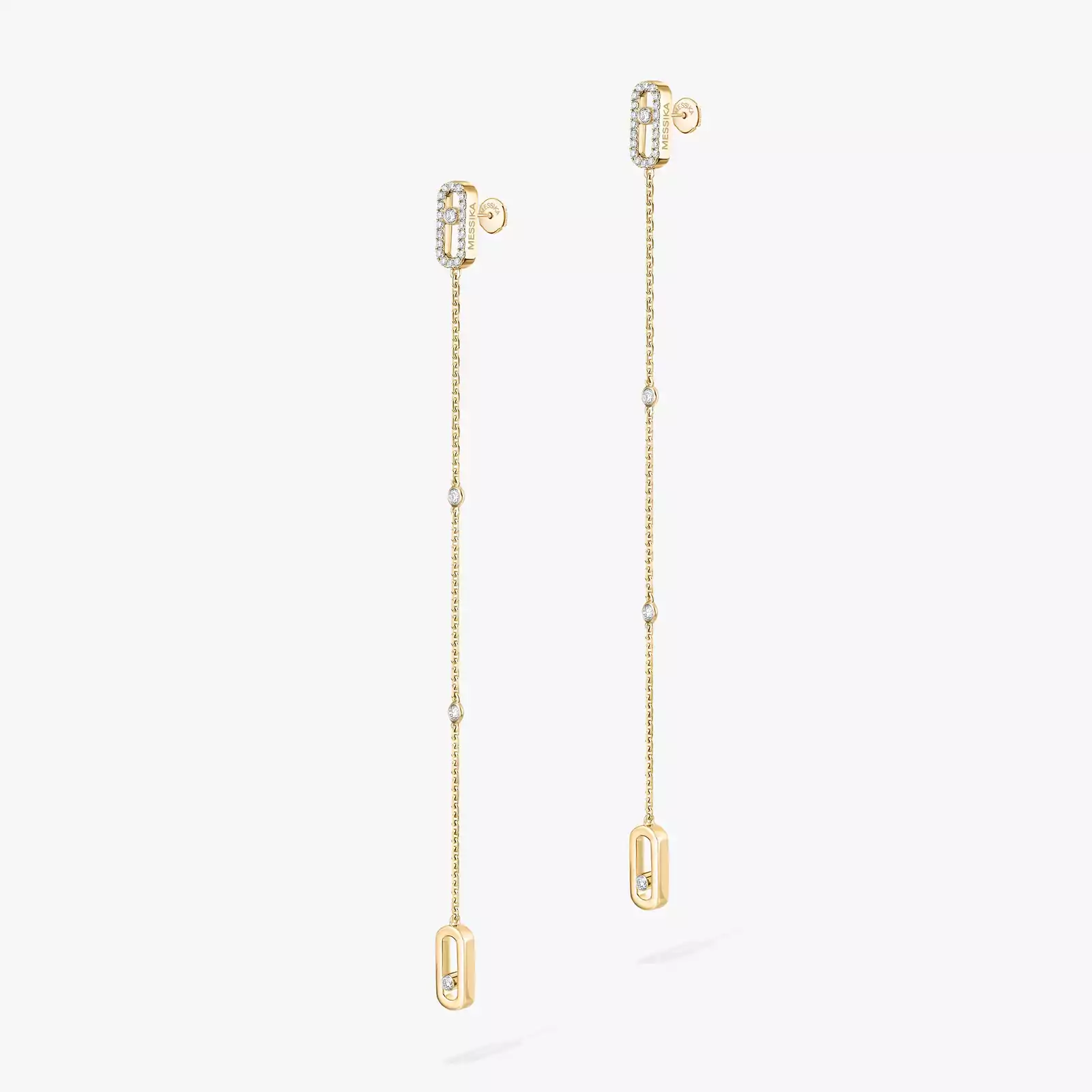 Move Uno Pendant Earrings Yellow Gold For Her Diamond Earrings 11321-YG