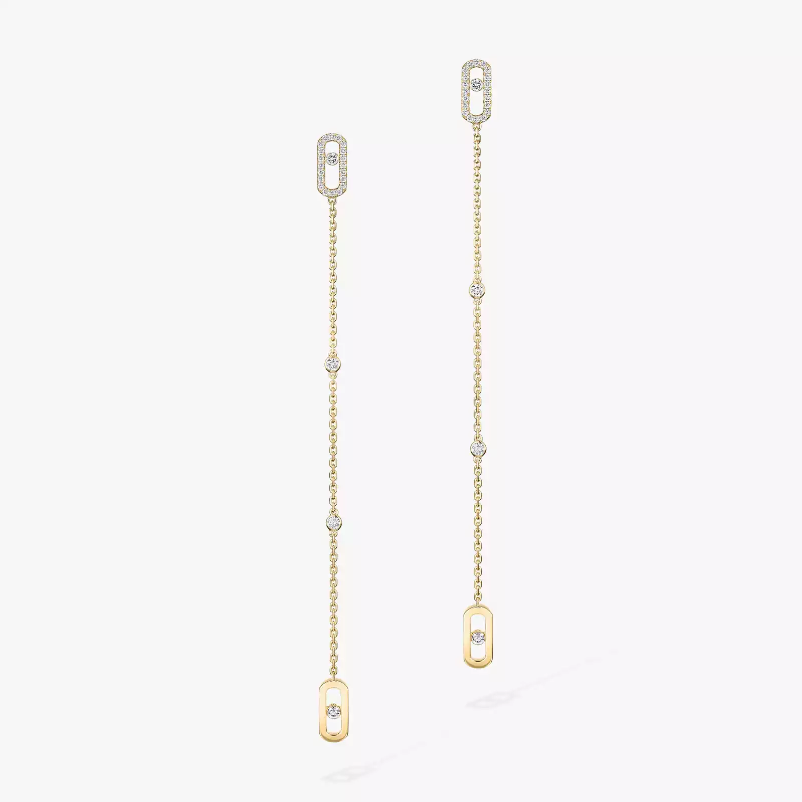 Move Uno Pendant Earrings Yellow Gold For Her Diamond Earrings 11321-YG