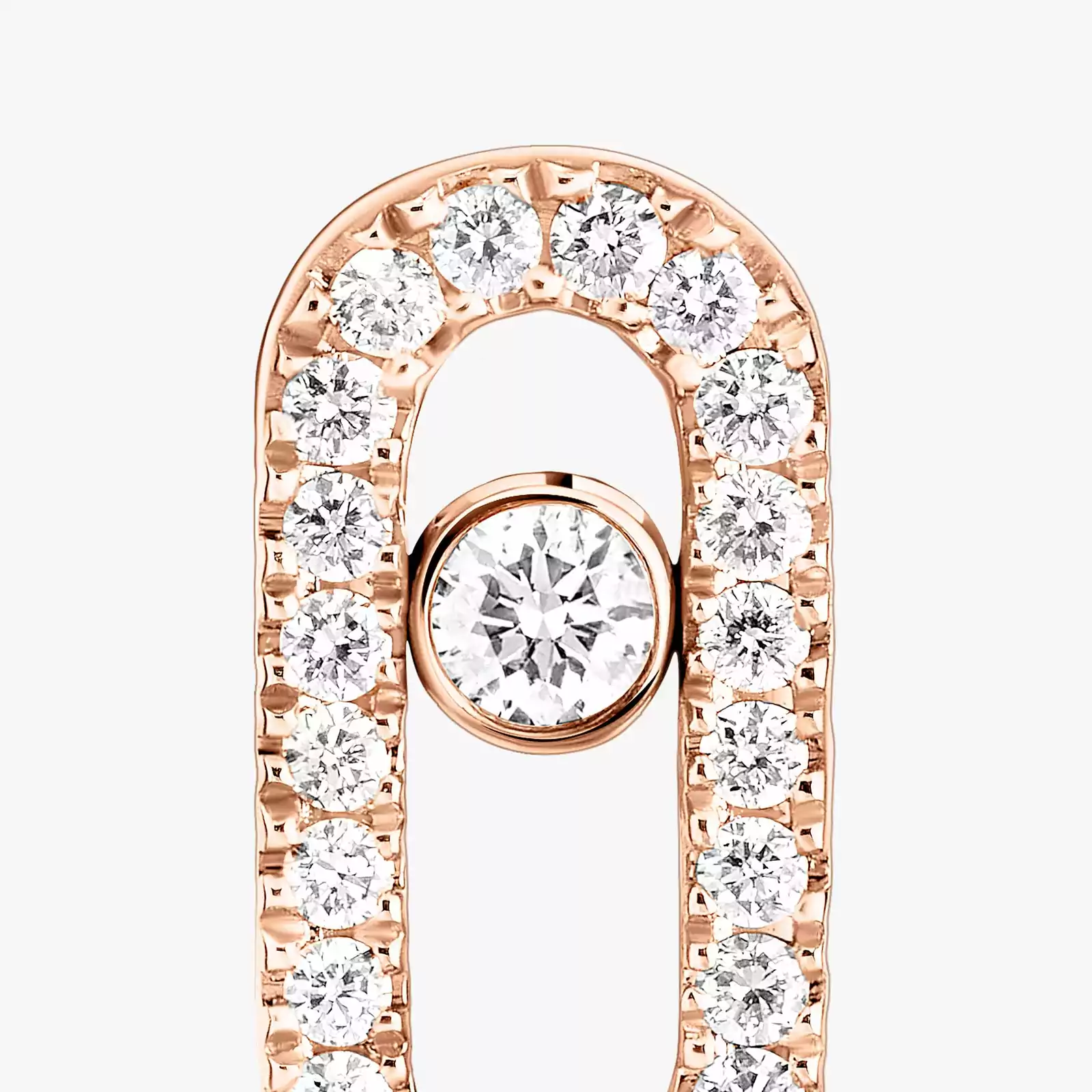 Puces Move Uno Pink Gold For Her Diamond Earrings 05634-PG