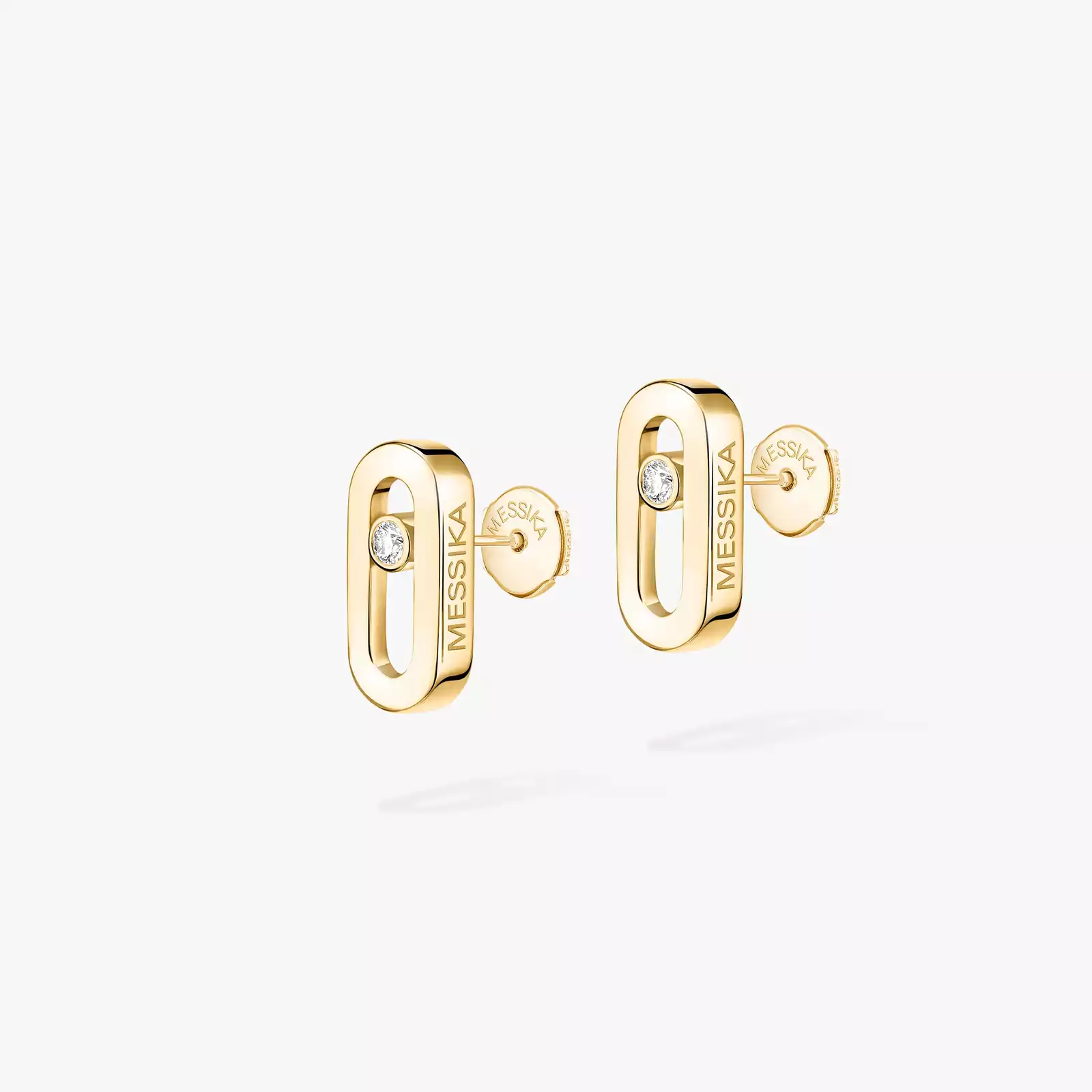Gold Move Uno Stud Earrings Yellow Gold For Her Diamond Earrings 12305-YG