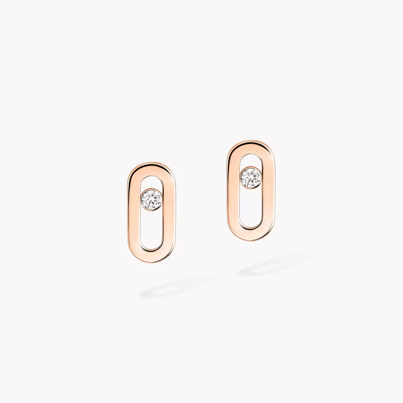 Boucles d'oreilles Femme Or Rose Diamant Puces Move Uno Or 12305-PG