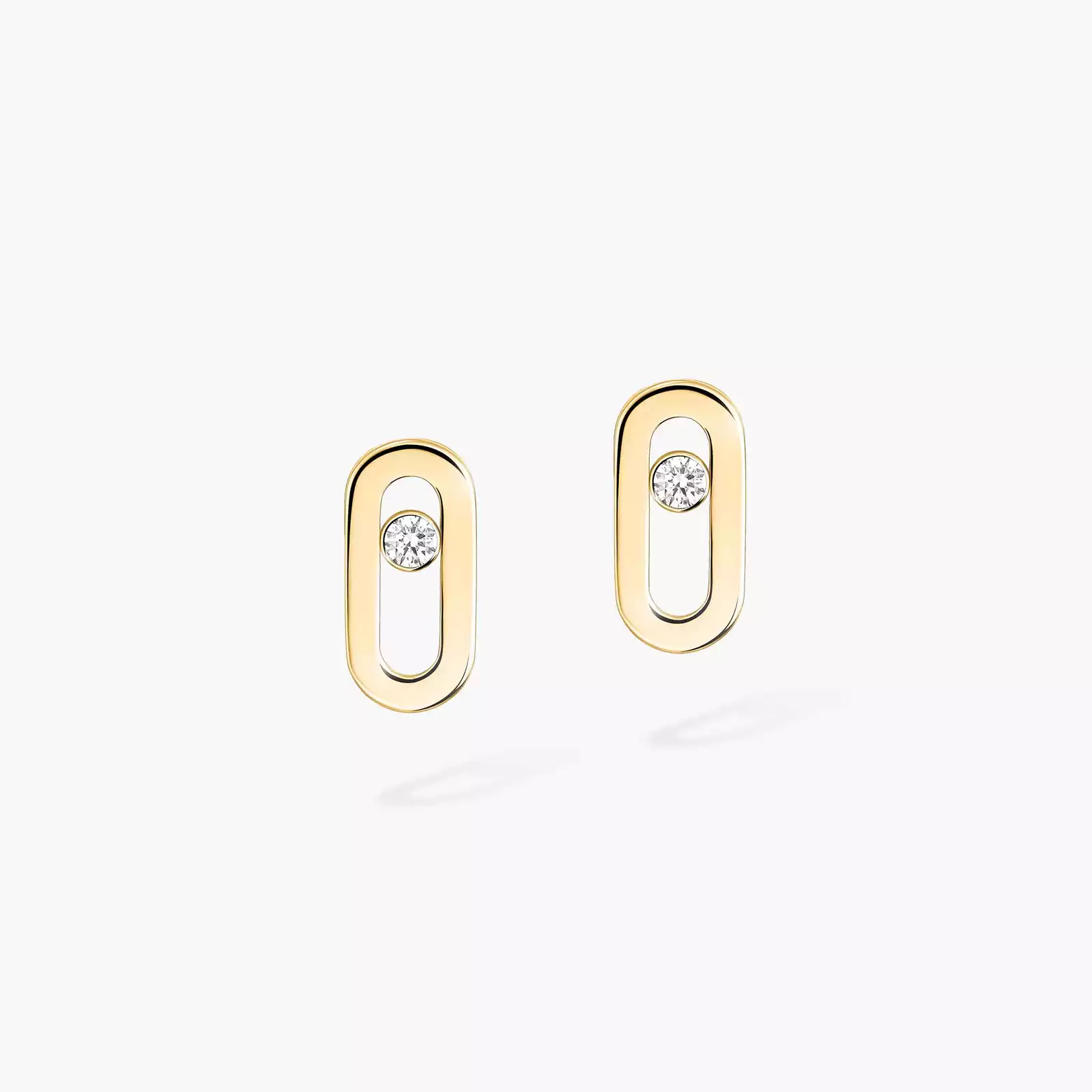 Gold Move Uno Stud Earrings Yellow Gold For Her Diamond Earrings 12305-YG