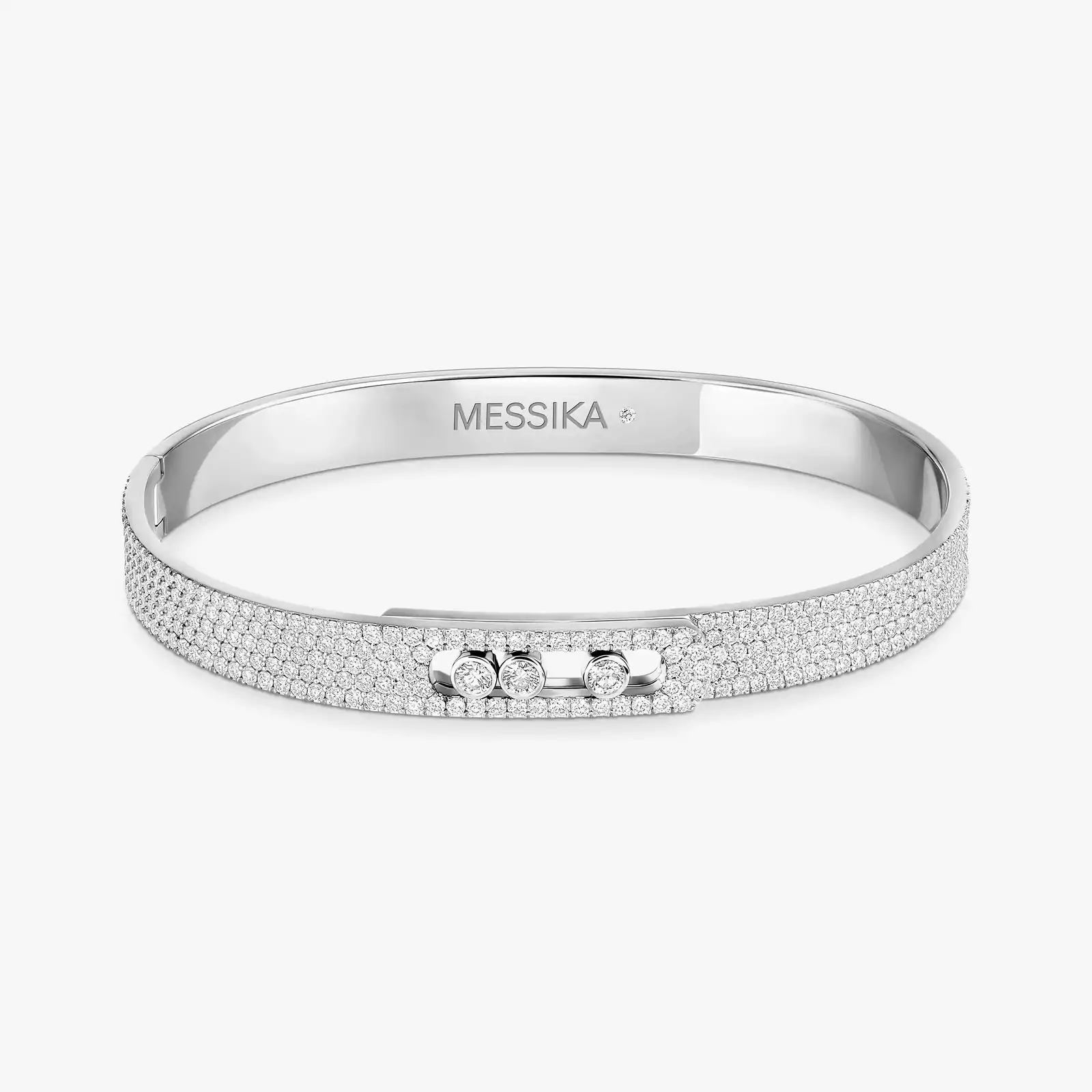 Move Noa Pavé Bangle White Gold For Her Diamond Bracelet 12722-WG