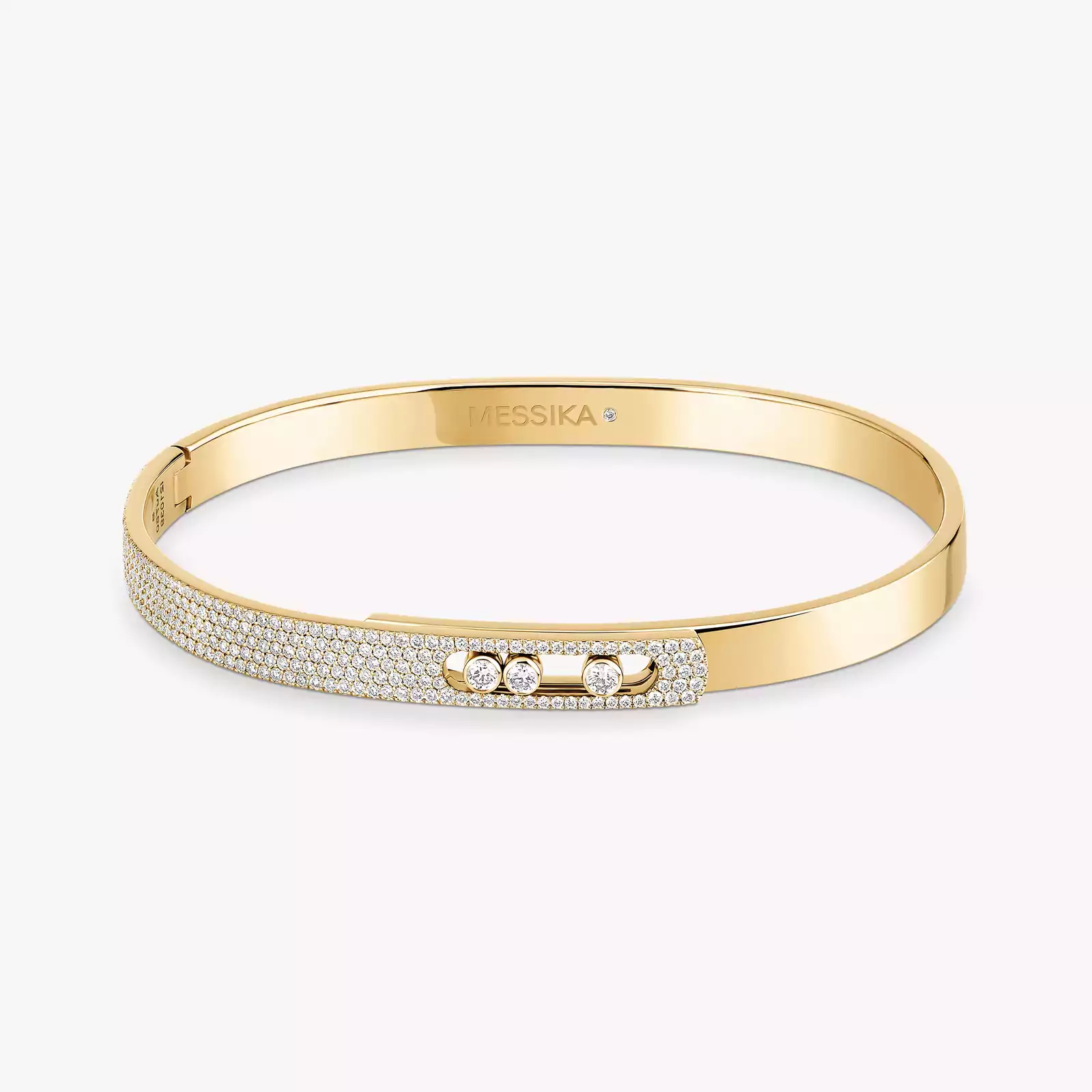 Move Noa Semi-Pavé Bangle SM Yellow Gold For Her Diamond Bracelet 10093-YG