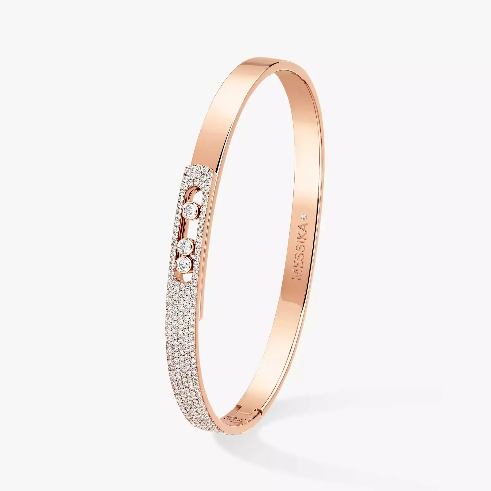 Bracciale Donna Oro rosa Diamante Bangle Move Noa MP con pavé 10093-PG