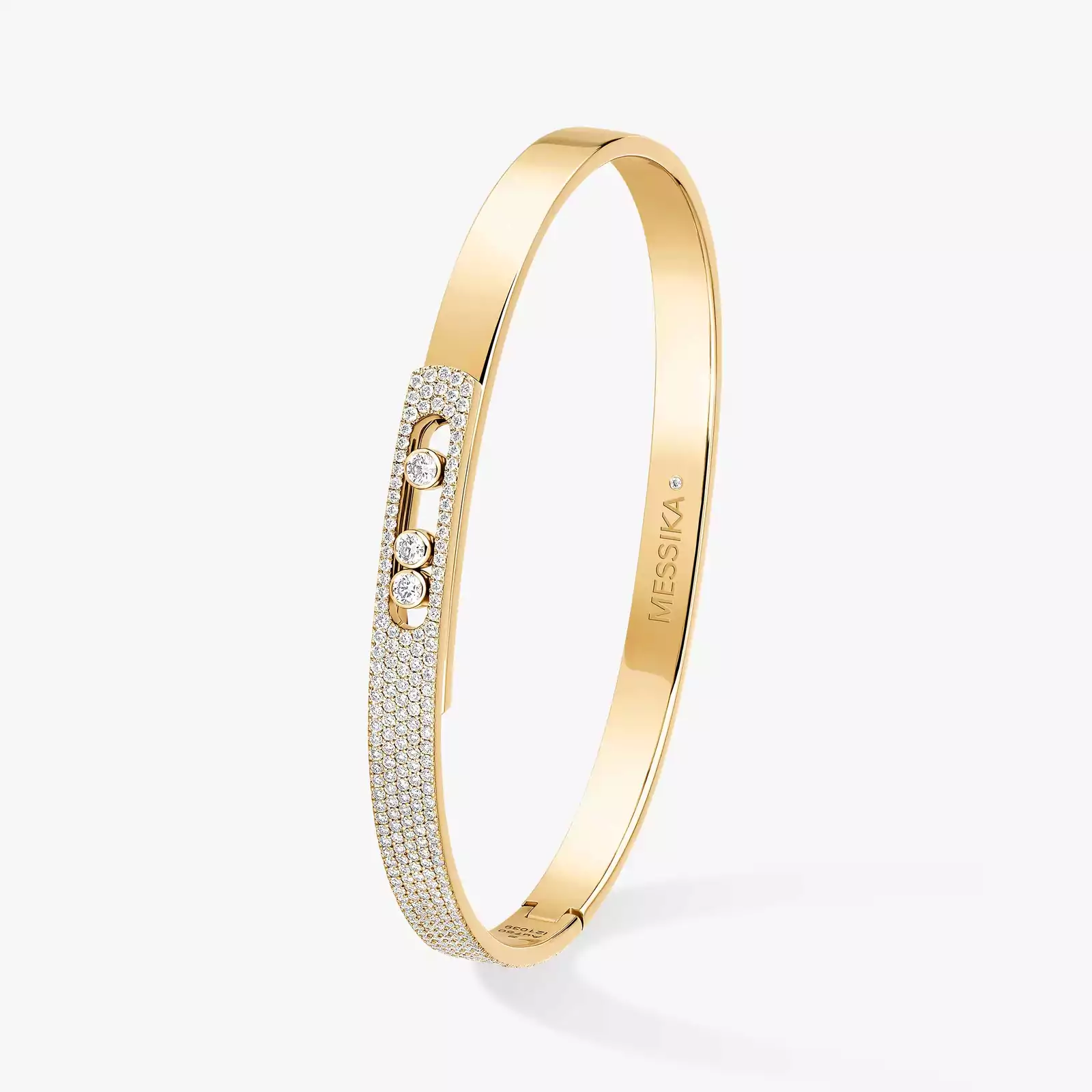 Move Noa Semi-Pavé Bangle SM Yellow Gold For Her Diamond Bracelet 10093-YG