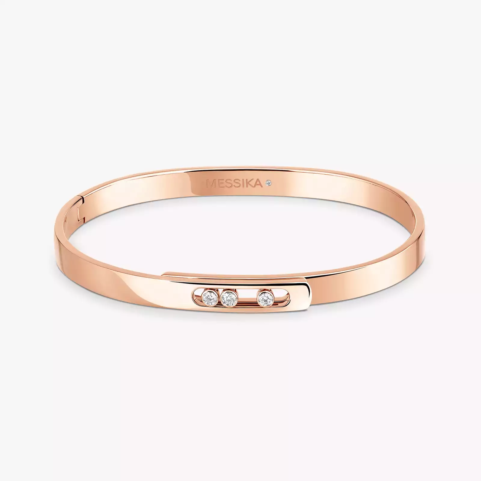 Move Noa SM Bangle Large Size Pink Gold Mixed Diamond Bracelet 11640-PG