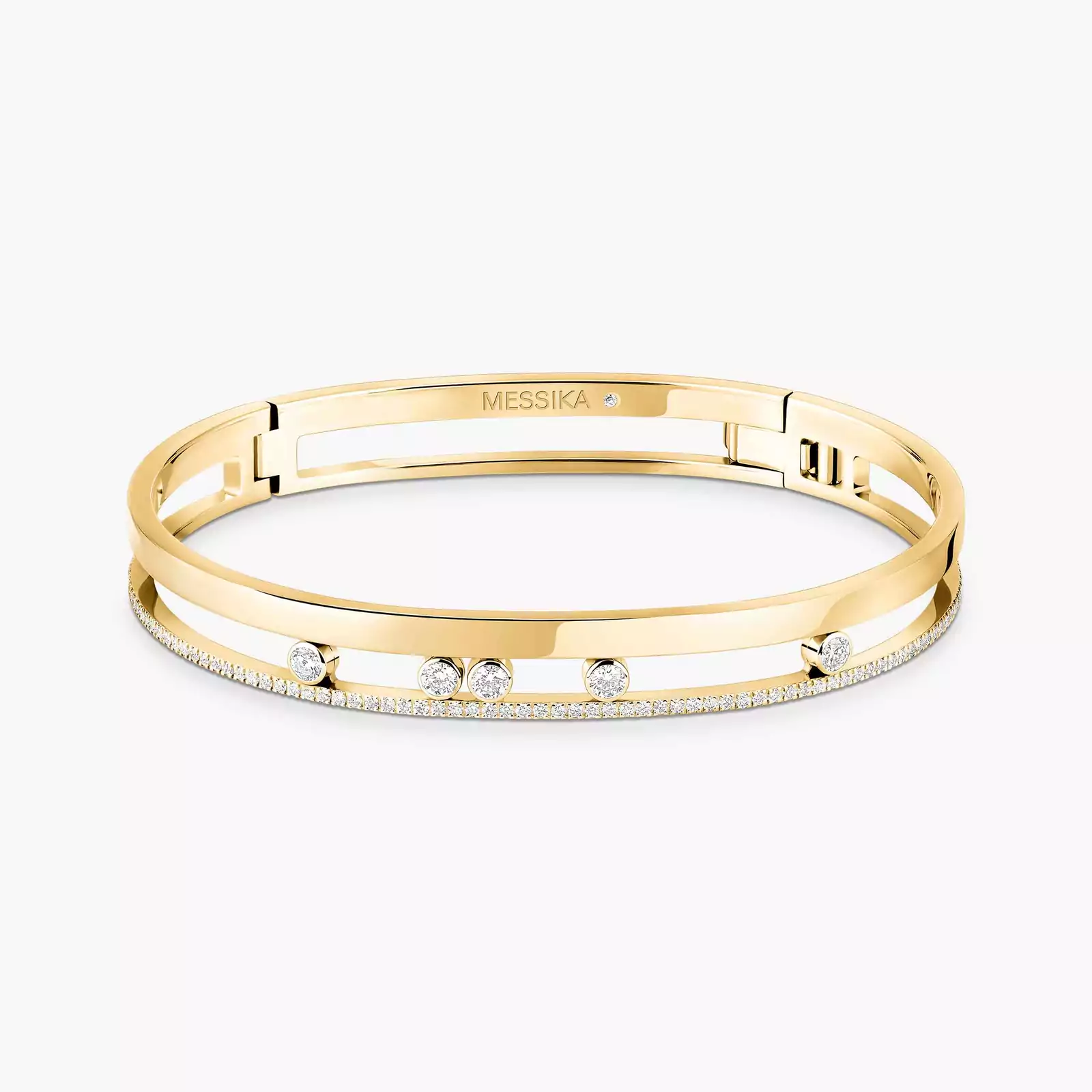 Bracciale Donna Oro giallo Diamante Bracciale rigido Move Romane 06514-YG
