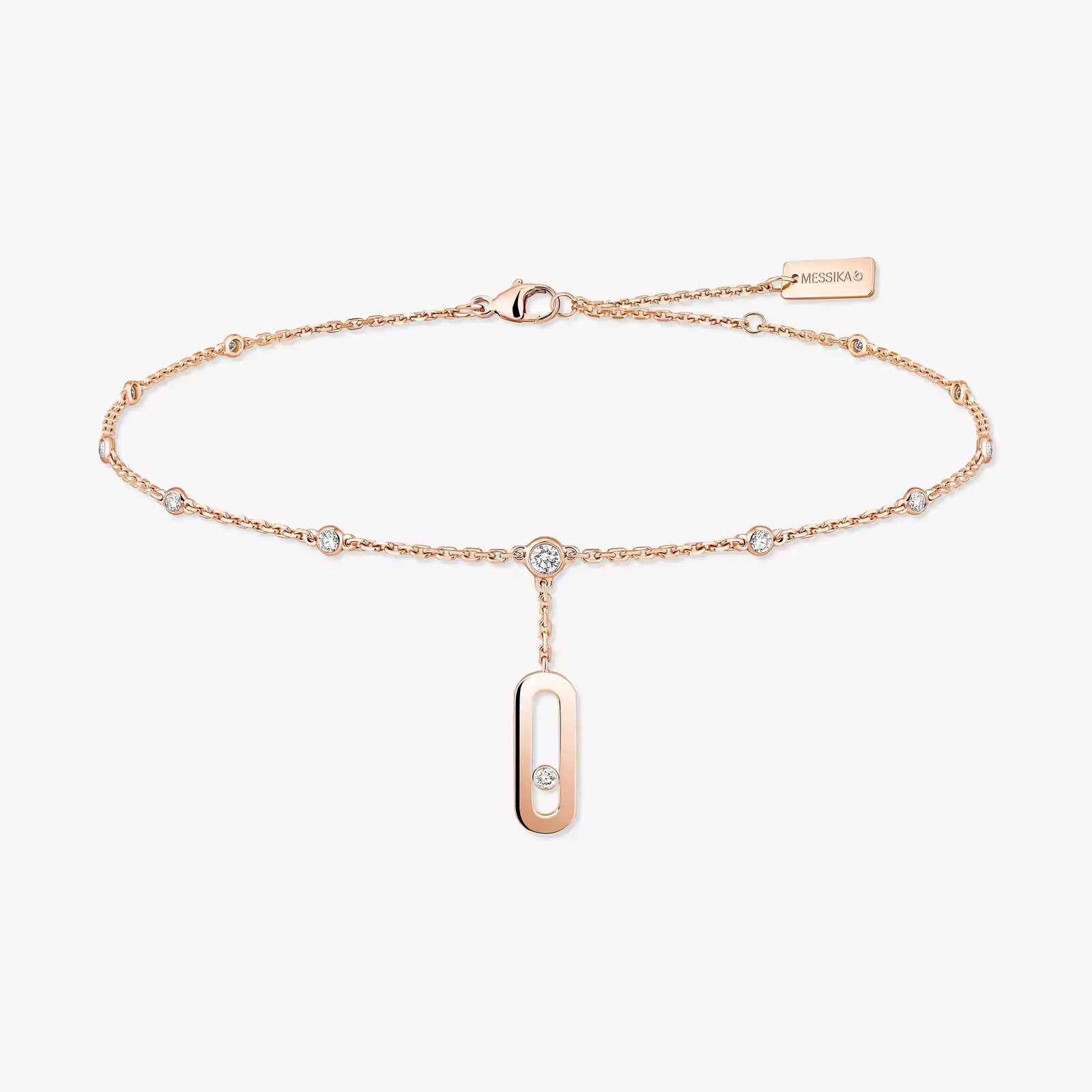 سوار امرأة ذهب وردي الماس Bracelet de Cheville Move Uno 10100-PG