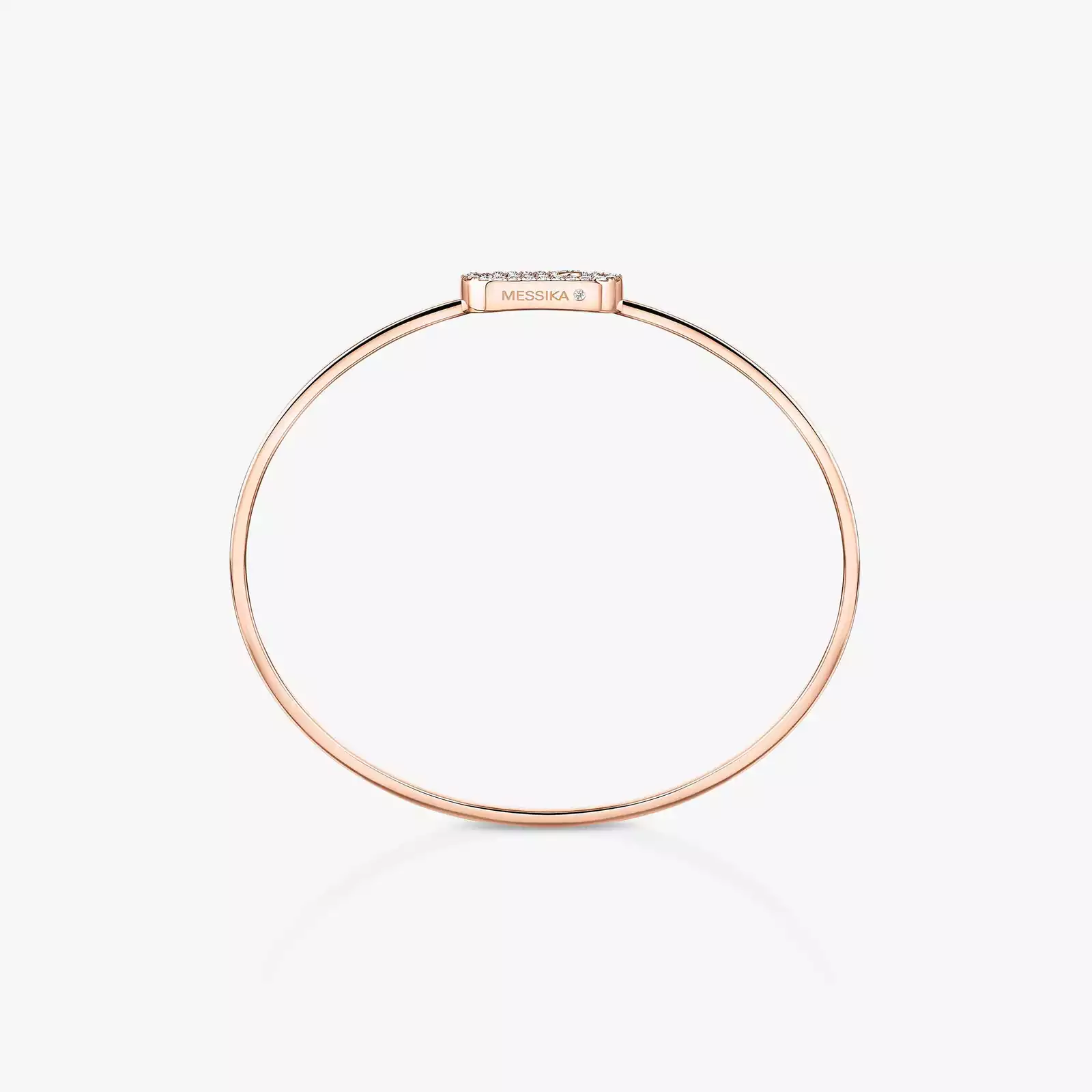 Bracelet Femme Or Rose Diamant Jonc Flex Move Uno Pavé 11134-PG