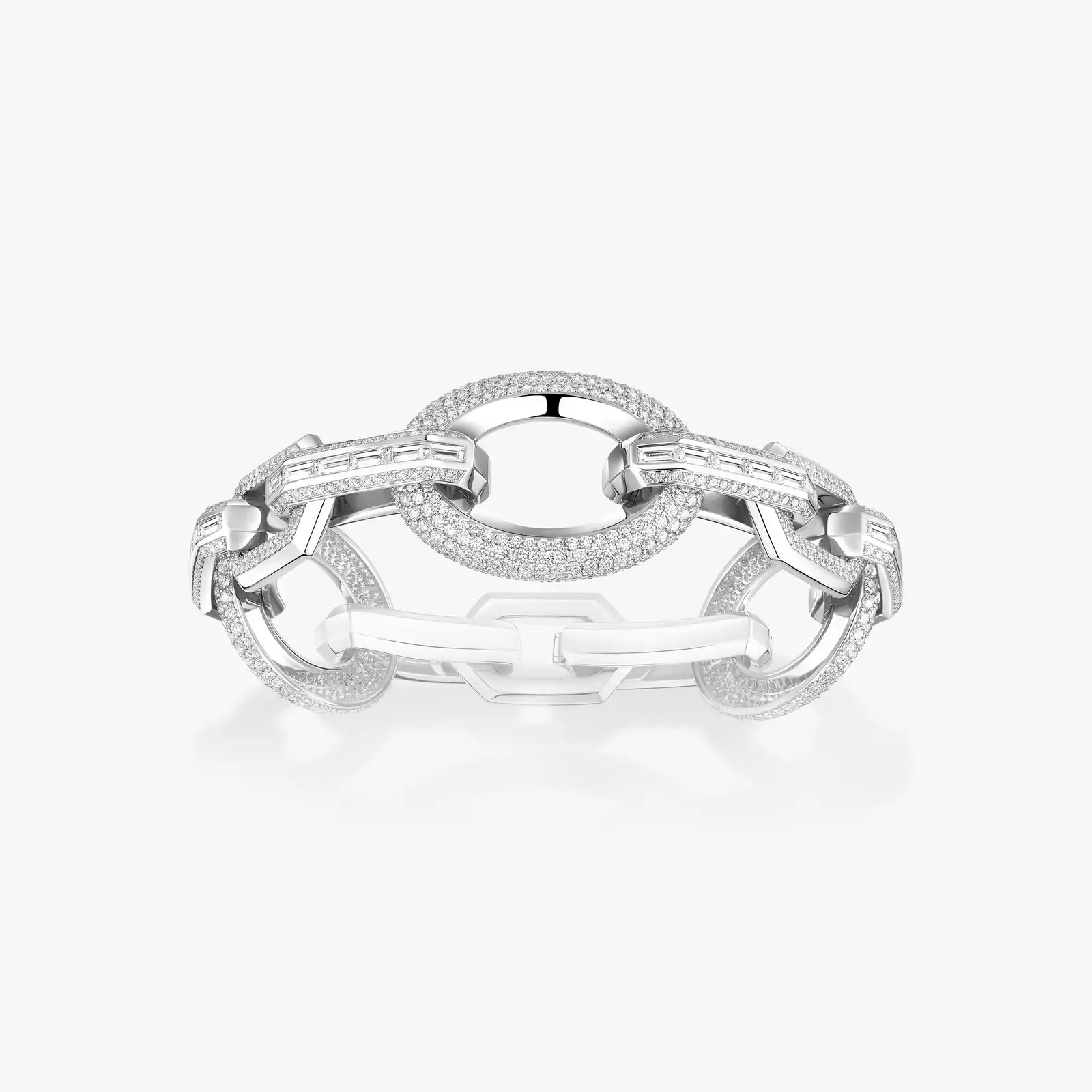 Bracelet Femme Or Blanc Diamant Groove 13498-WG