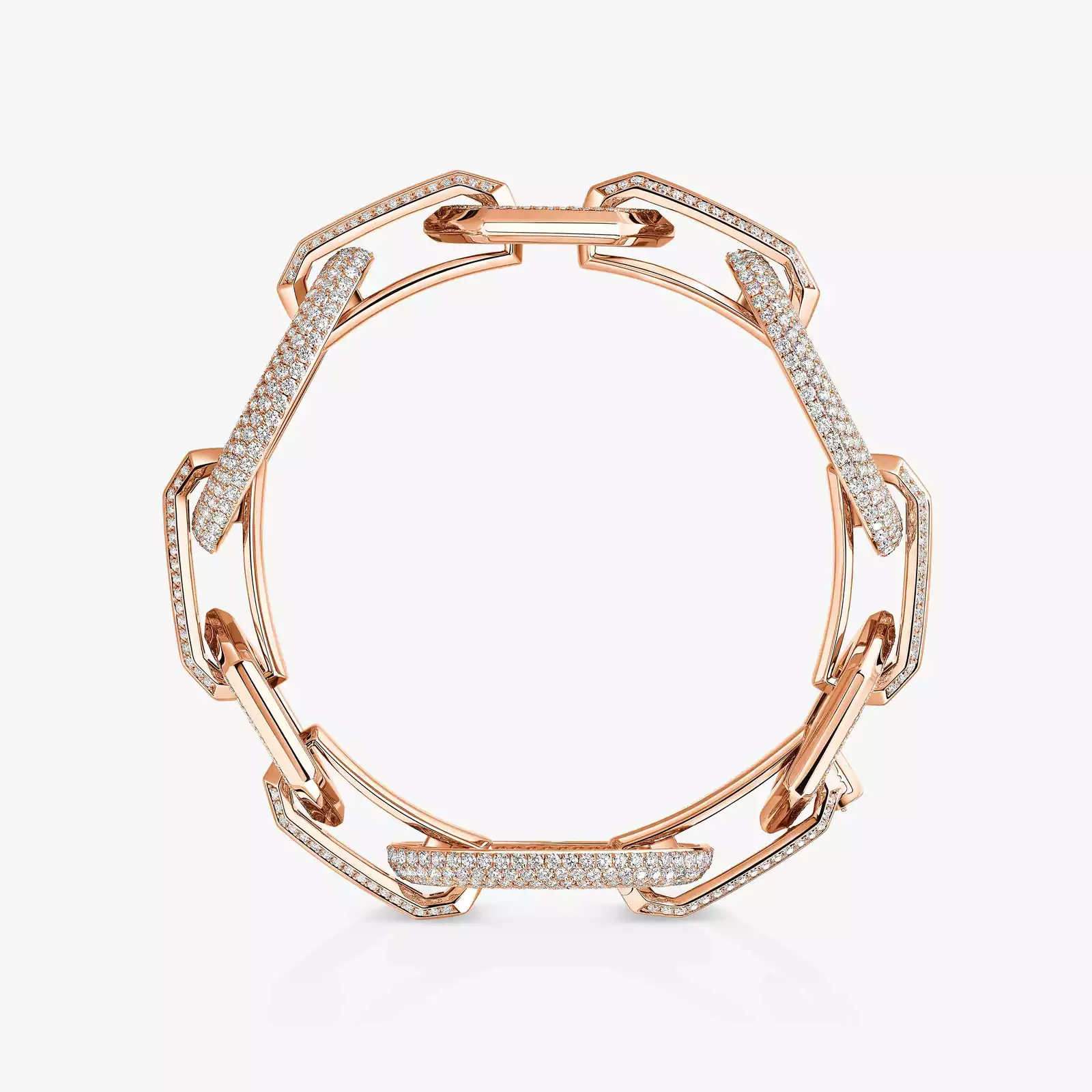 Bracelet Femme Or Rose Diamant Groove 13498-PG