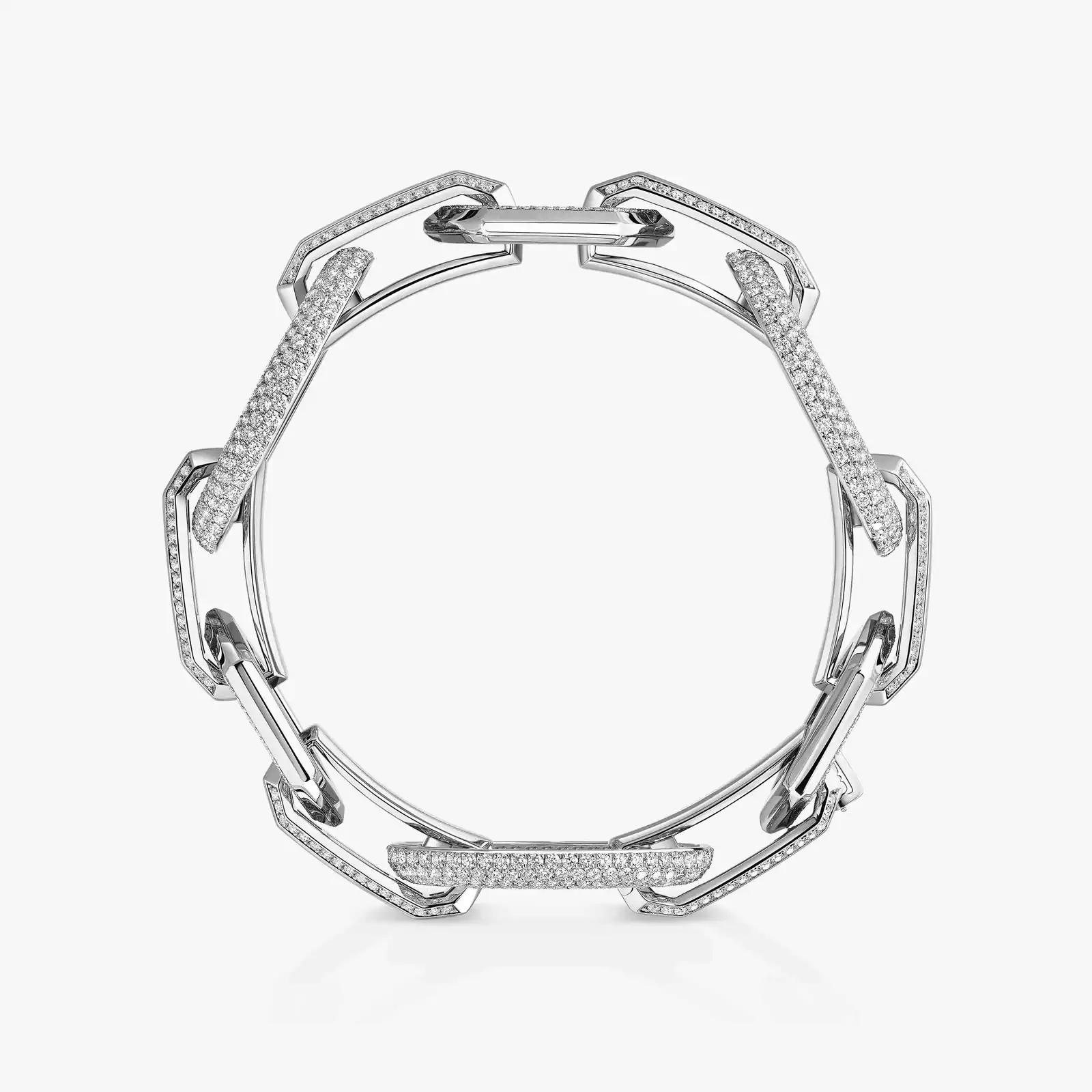 Bracelet Femme Or Blanc Diamant Groove 13498-WG