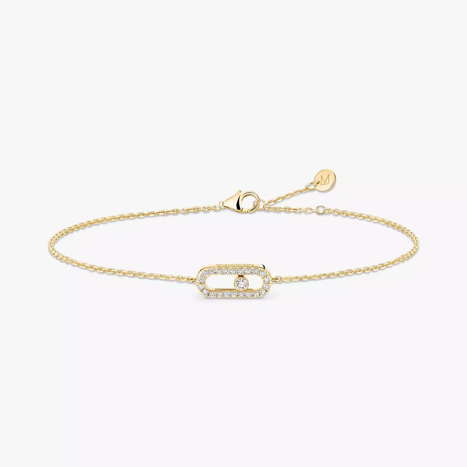 Bracelet For Her Yellow Gold Diamond Messika CARE(S) Pavé Children's Bracelet 12499-YG