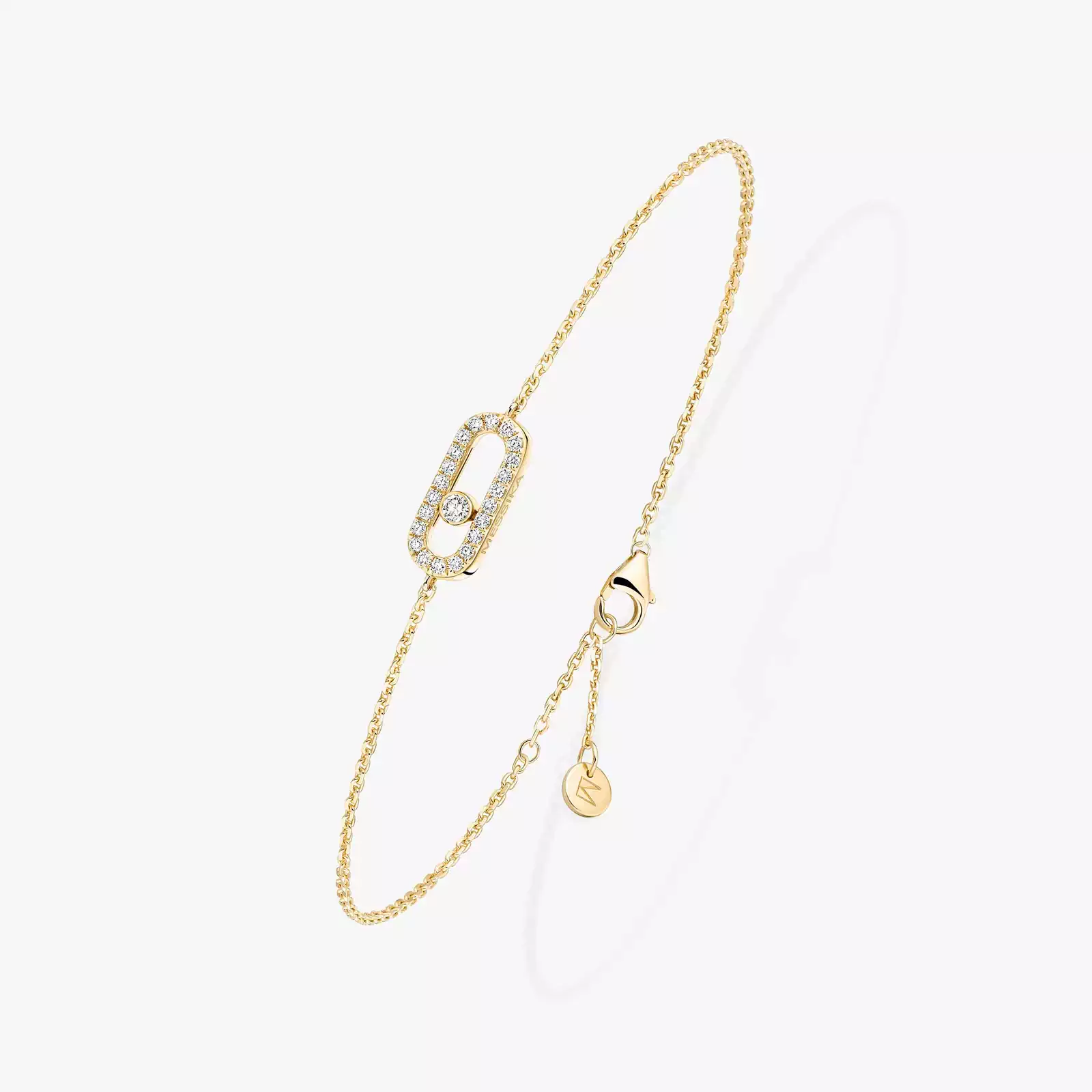 Bracelet For Her Yellow Gold Diamond Messika CARE(S) Pavé Children's Bracelet 12499-YG