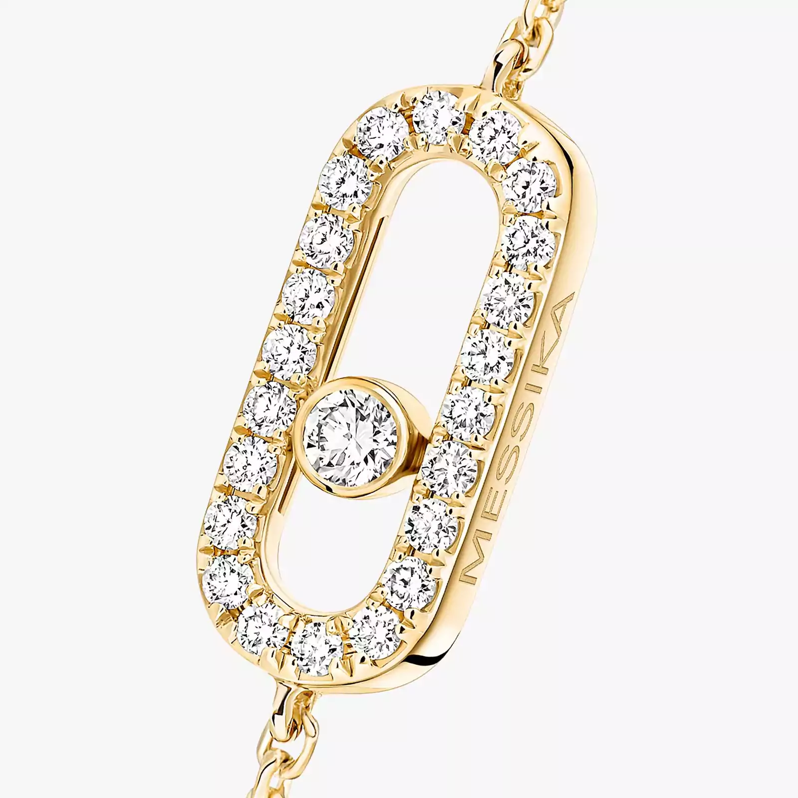 Bracelet For Her Yellow Gold Diamond Messika CARE(S) Pavé Children's Bracelet 12499-YG