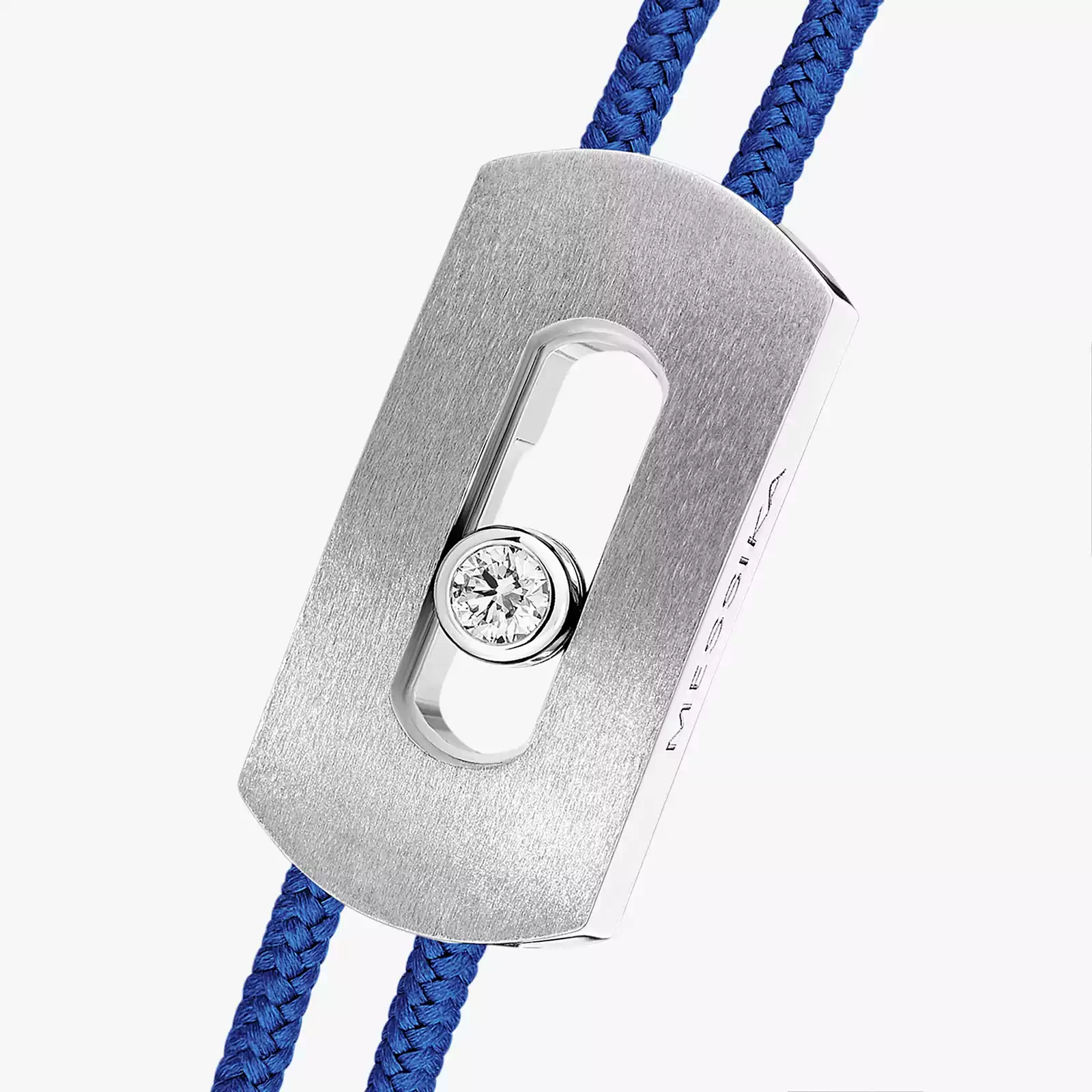 Move Titanium Natural Blue Cord Natural Titanium For Him Diamond Bracelet 14642-TN