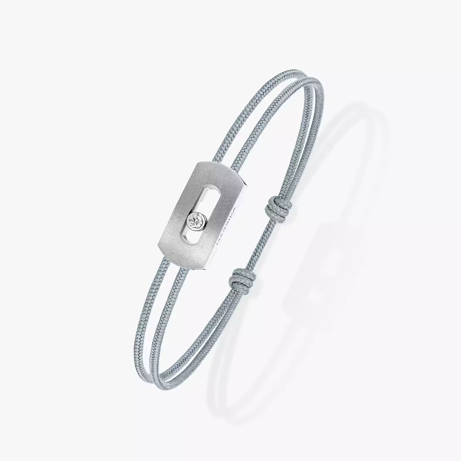 Move Titanium Natural Gray Cord Natural Titanium For Him Diamond Bracelet 14643-TN
