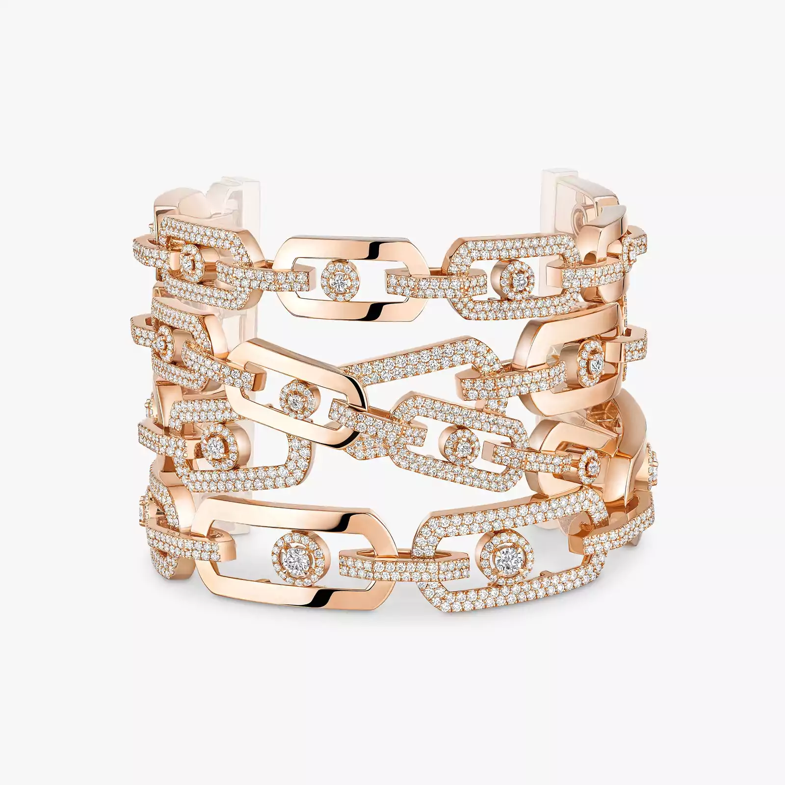 Bracelet Femme Or Rose Diamant Manchette So Move 14479-PG