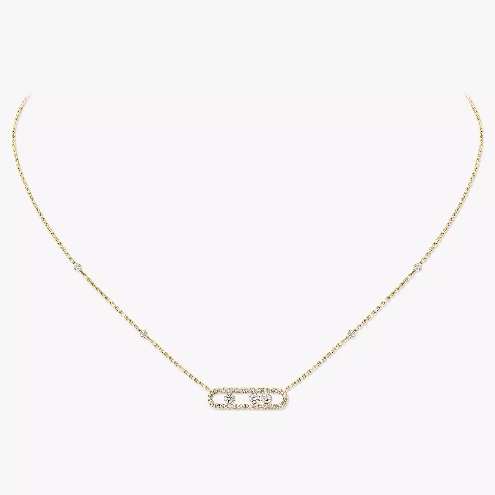 Baby Move Pavé Yellow Gold For Her Diamond Necklace 04322-YG