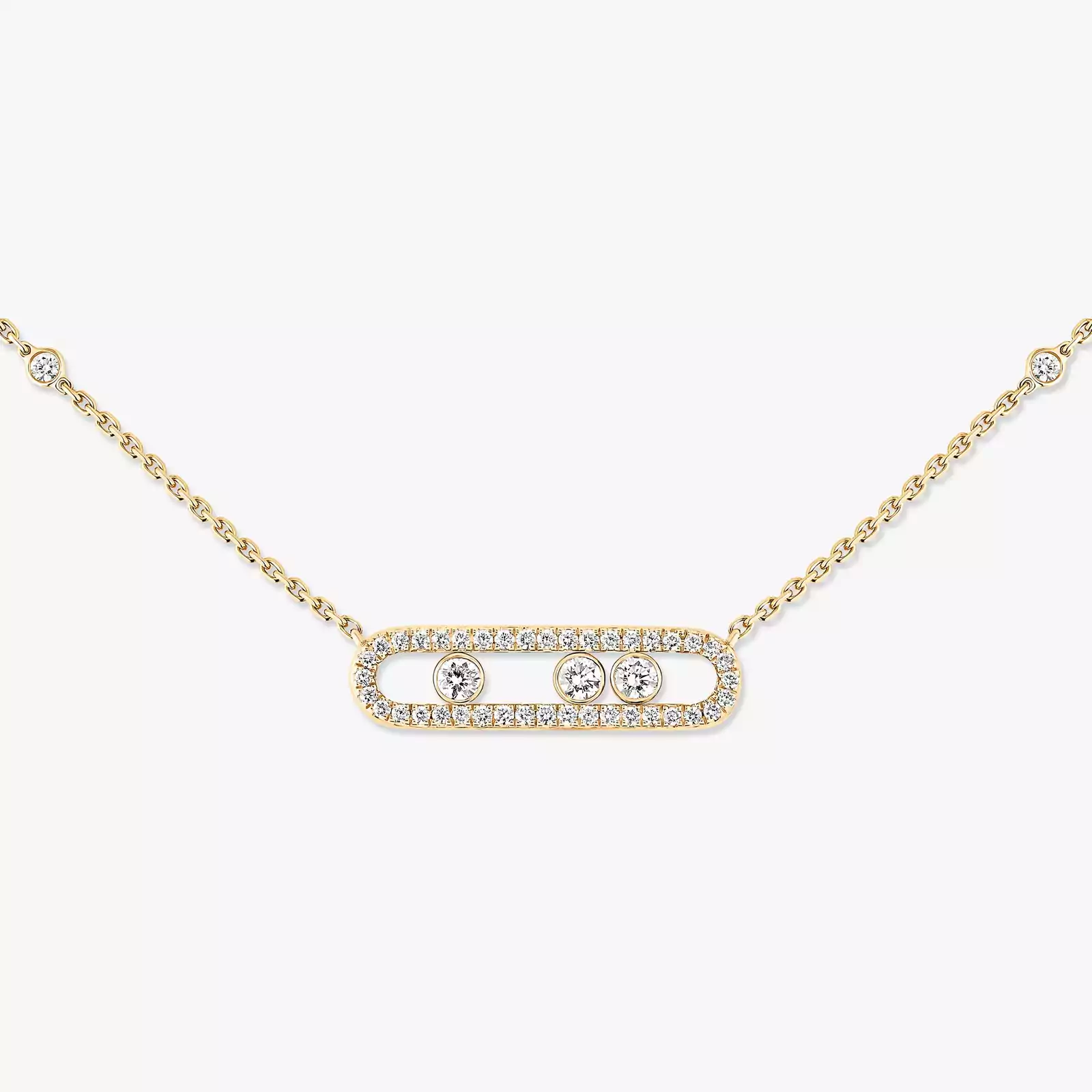 Baby Move Pavé Yellow Gold For Her Diamond Necklace 04322-YG