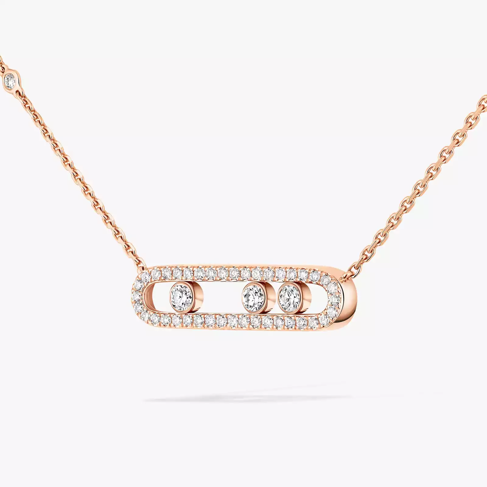 Baby Move Pavé Pink Gold For Her Diamond Necklace 04322-PG