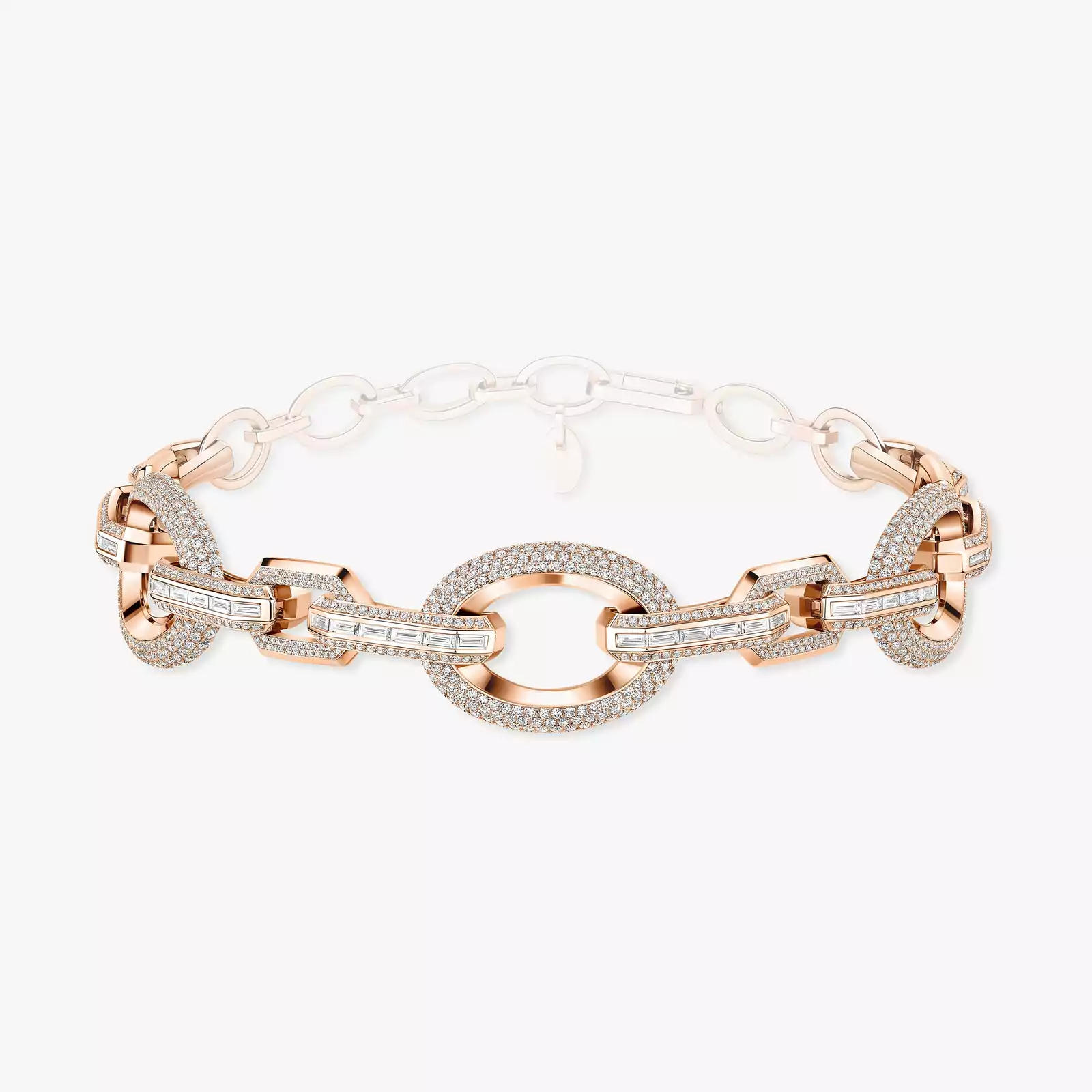 Collier Femme Or Rose Diamant Choker Groove 14036-PG