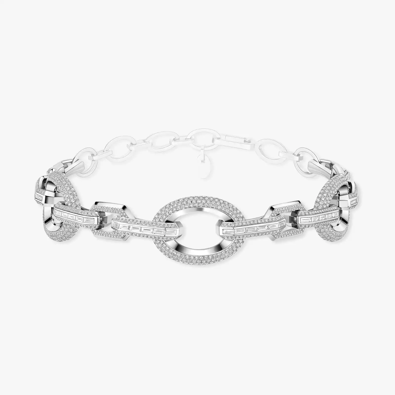 Groove Choker White Gold For Her Diamond Necklace 14036-WG