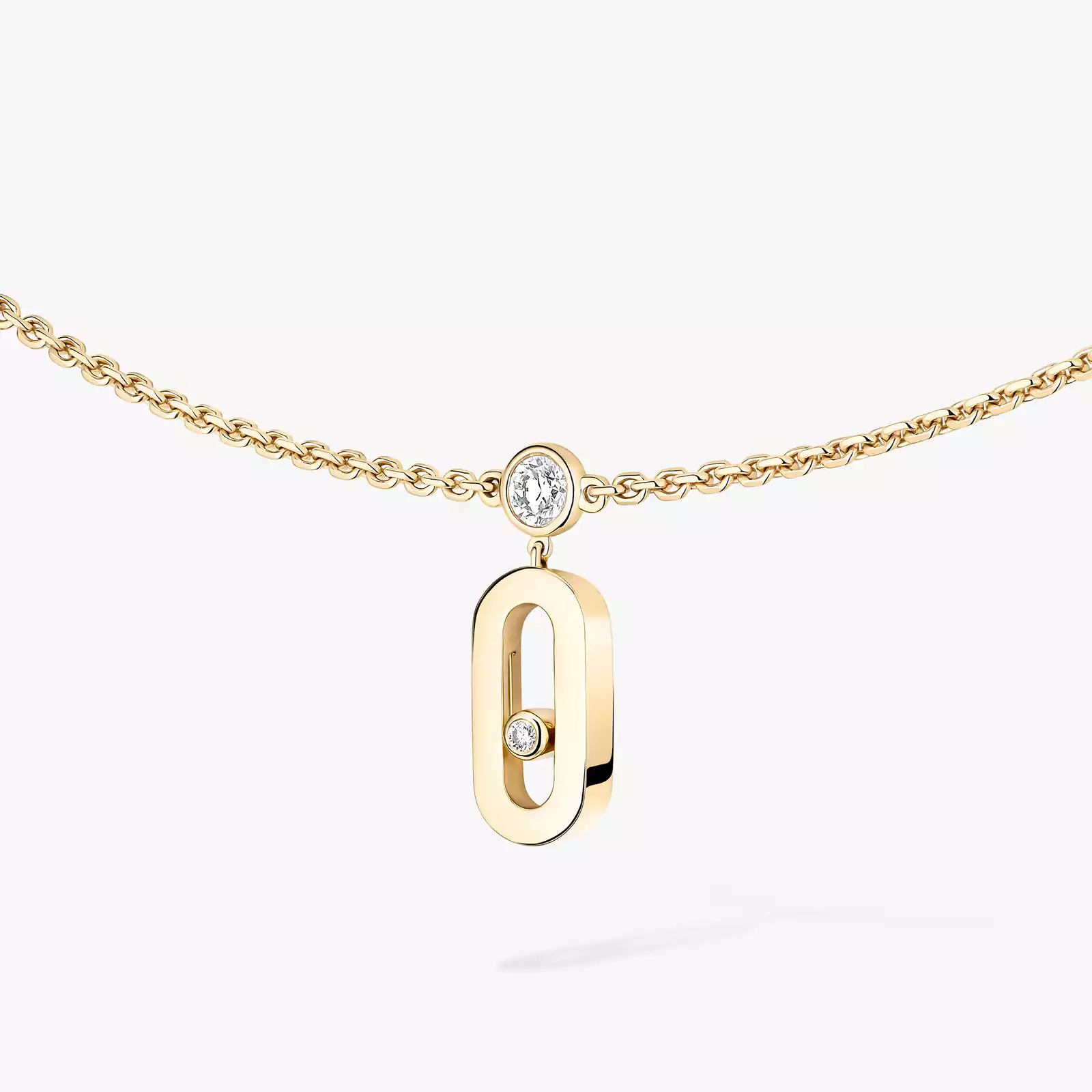Move Uno Drop Pendant Choker Yellow Gold For Her Diamond Necklace 14588-YG