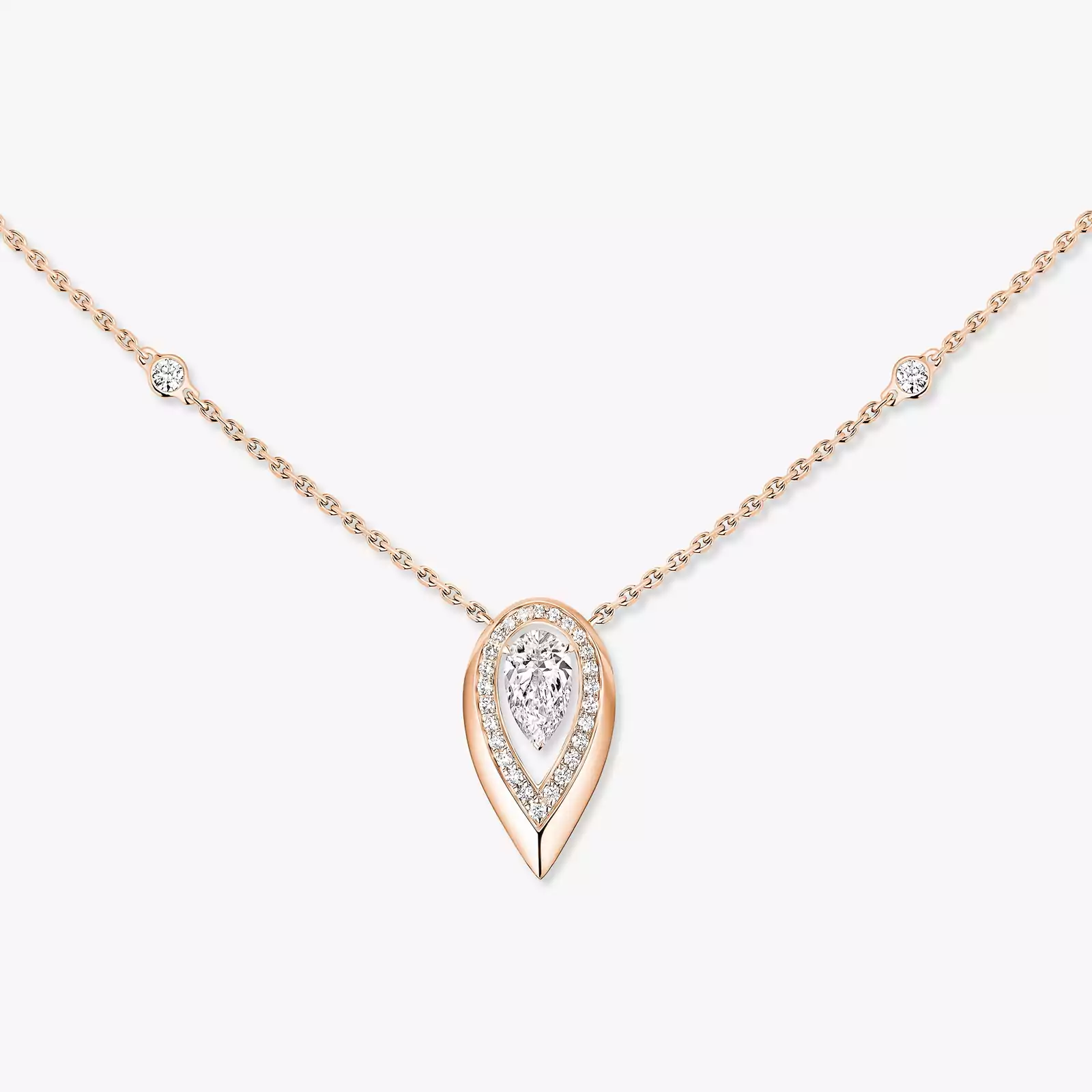 Fiery 0,40 kt For Her Diamond Necklace Pink Gold 14266-PG