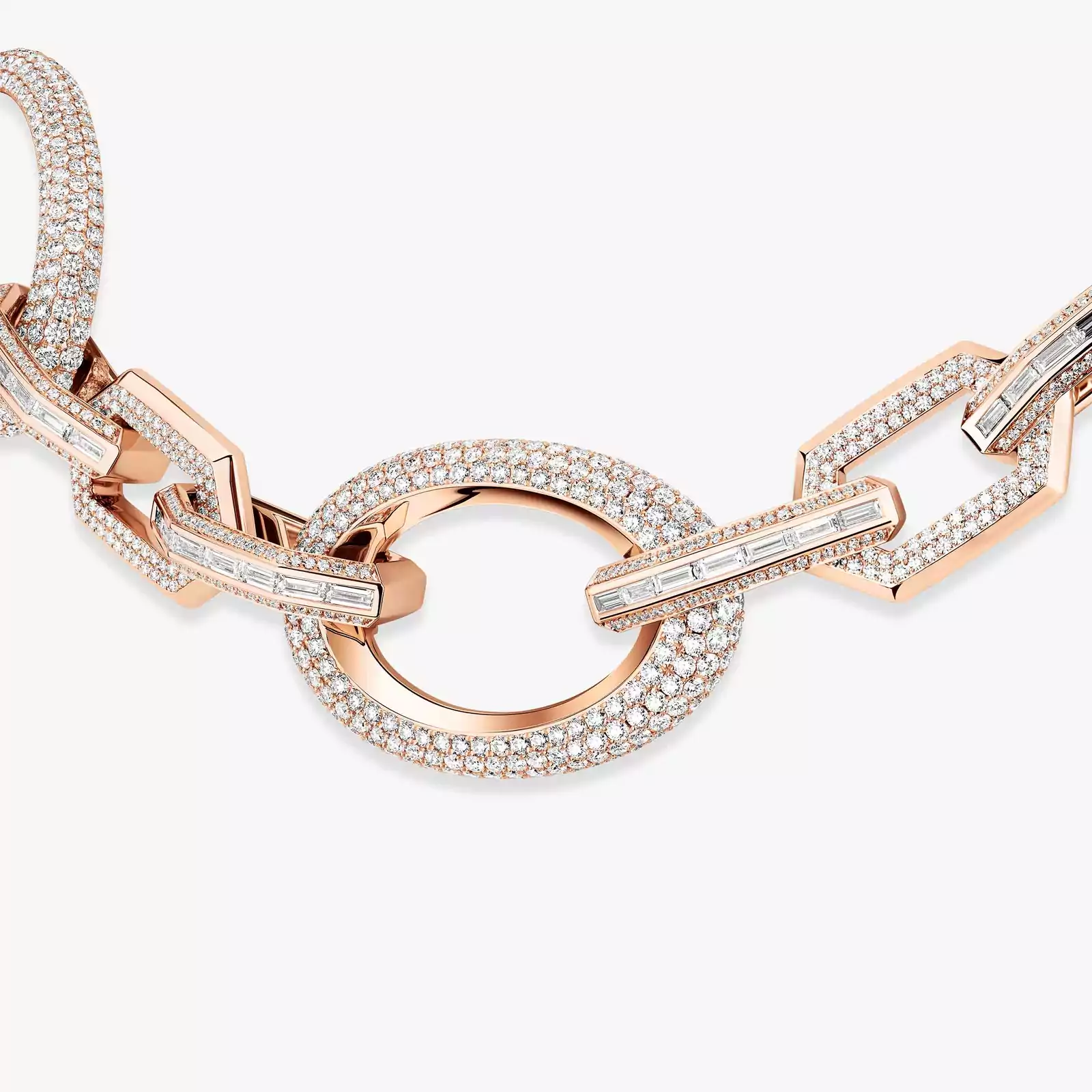 Groove Choker Pink Gold For Her Diamond Necklace 13497-PG