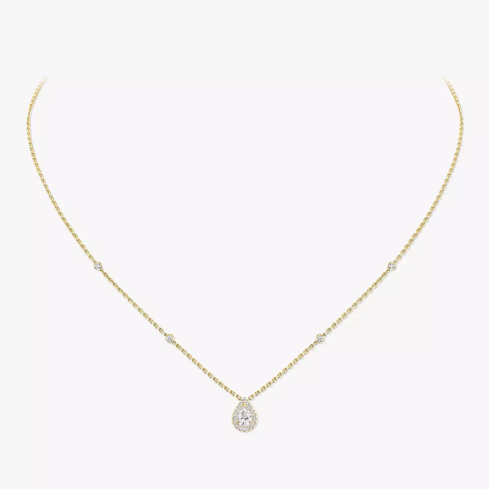 Колье Для нее Желтое золото Бриллиантами Joy Diamant Poire 0,25ct 05224-YG