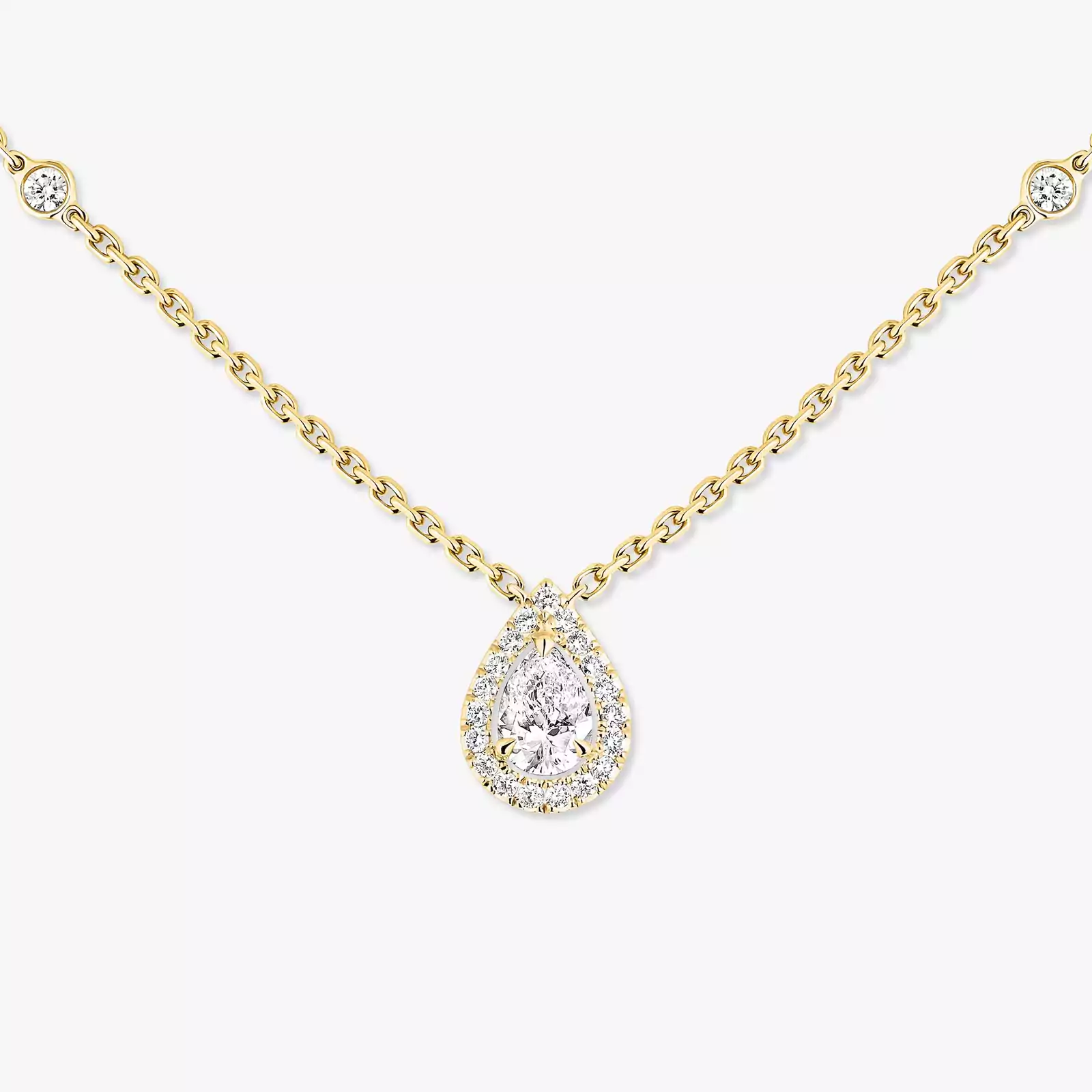Колье Для нее Желтое золото Бриллиантами Joy Diamant Poire 0,25ct 05224-YG