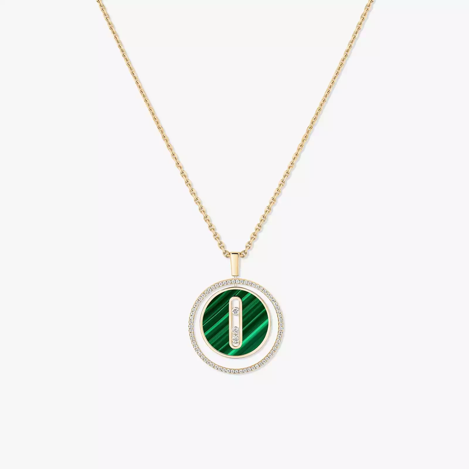 Malachite Lucky Move MM Yellow Gold For Her Diamond Necklace 10840-YG