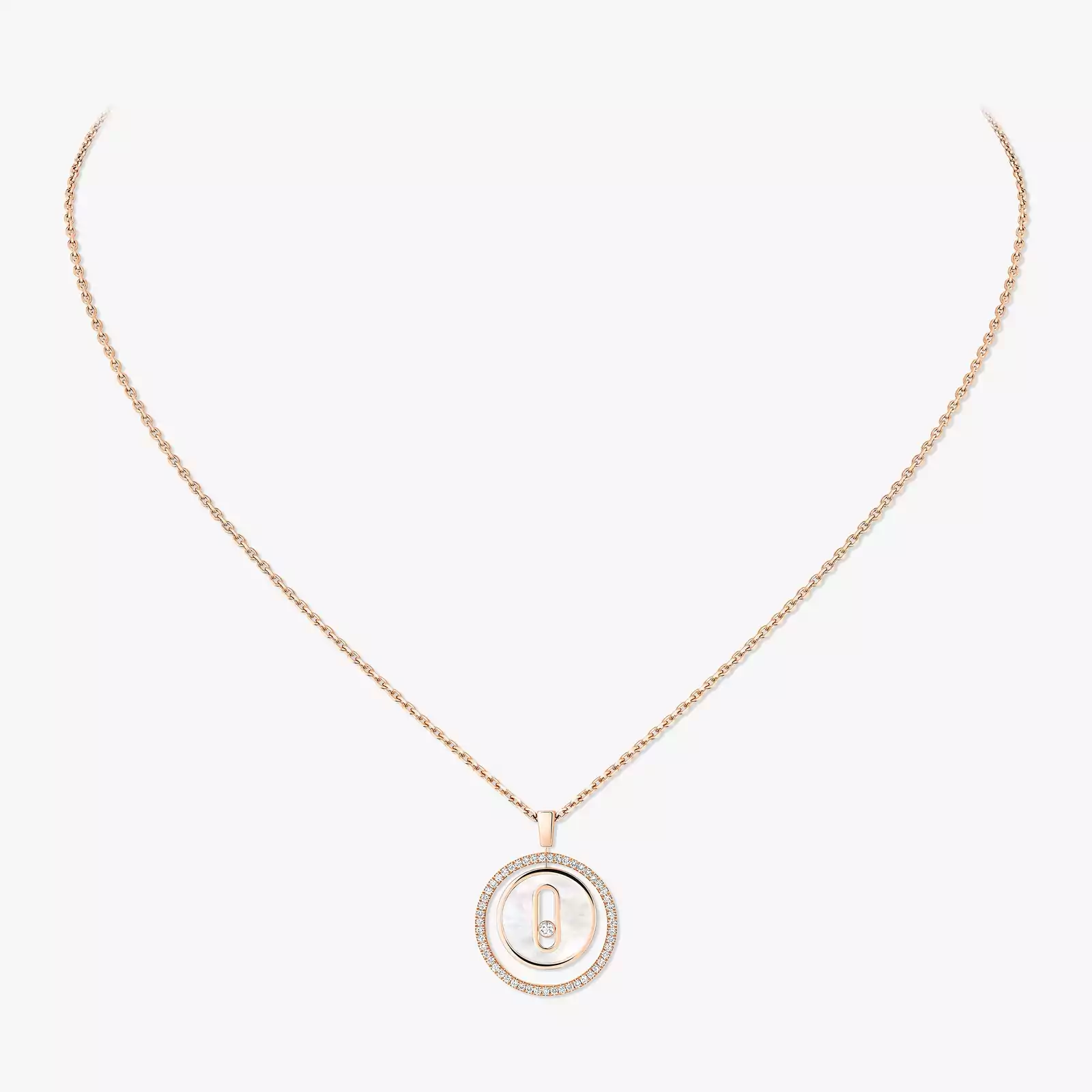 Collier Femme Or Rose Diamant Collier Lucky Move PM Nacre Blanche 11650-PG