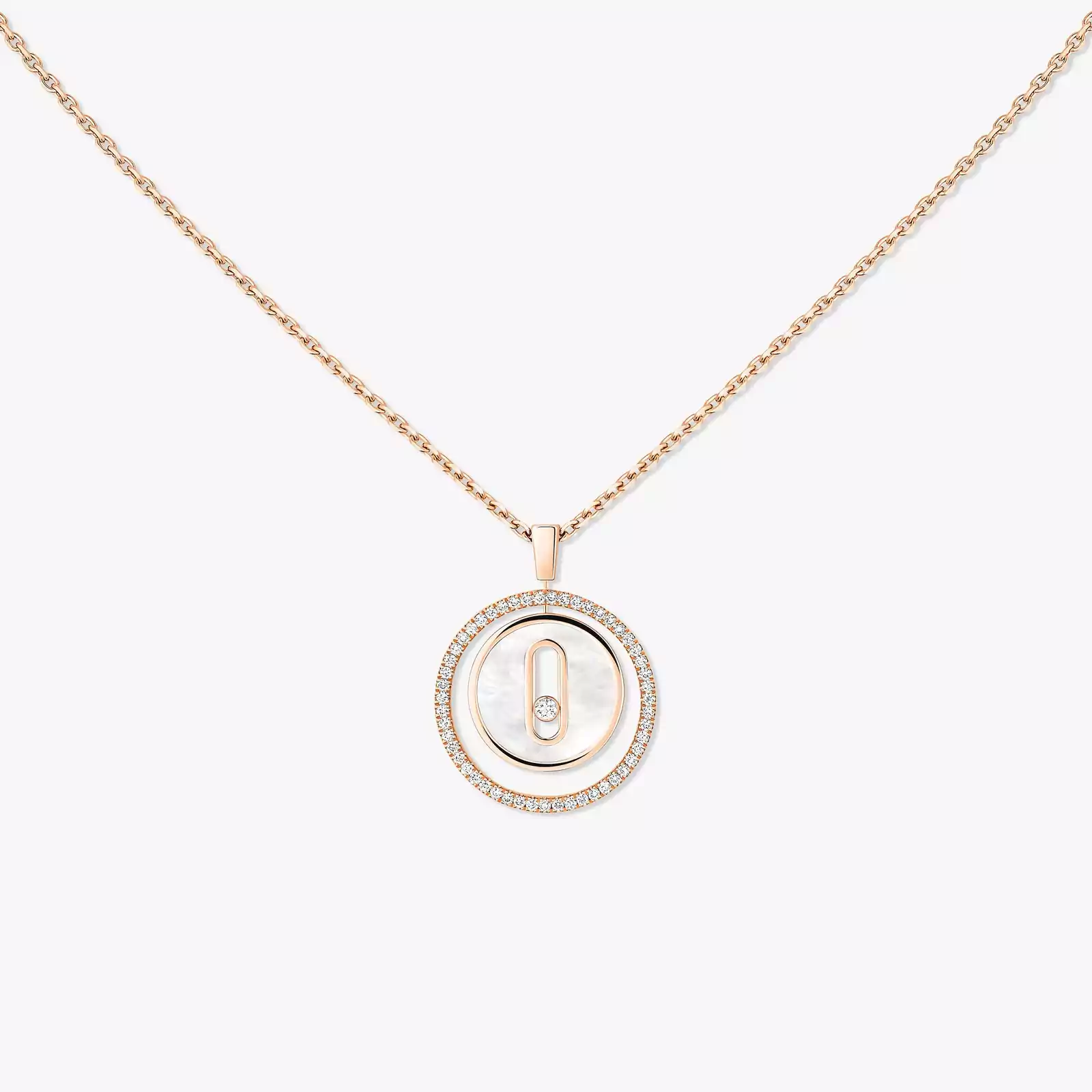 Collier Femme Or Rose Diamant Collier Lucky Move PM Nacre Blanche 11650-PG