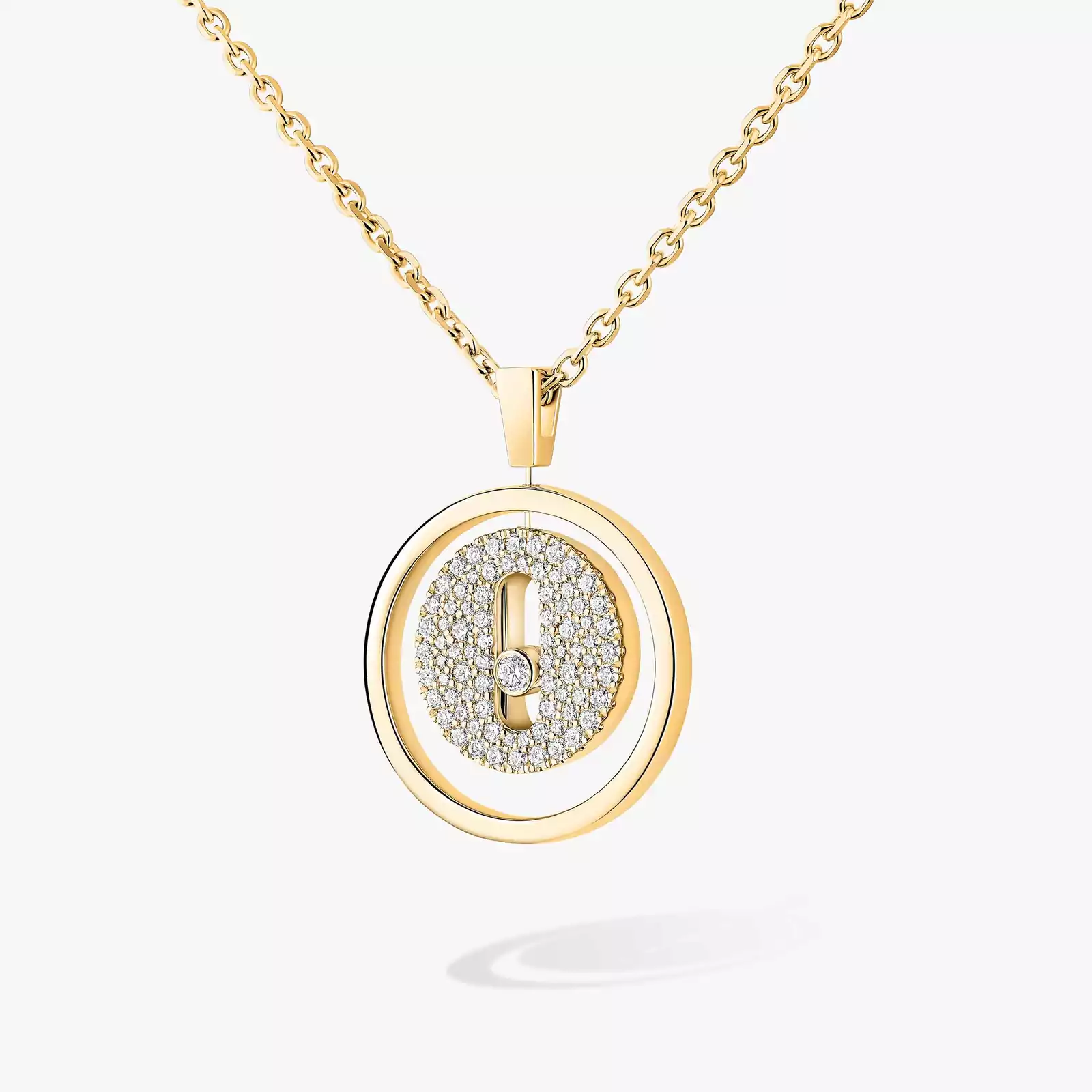 Collier Femme Or Jaune Diamant Lucky Move PM Pavé 07397-YG