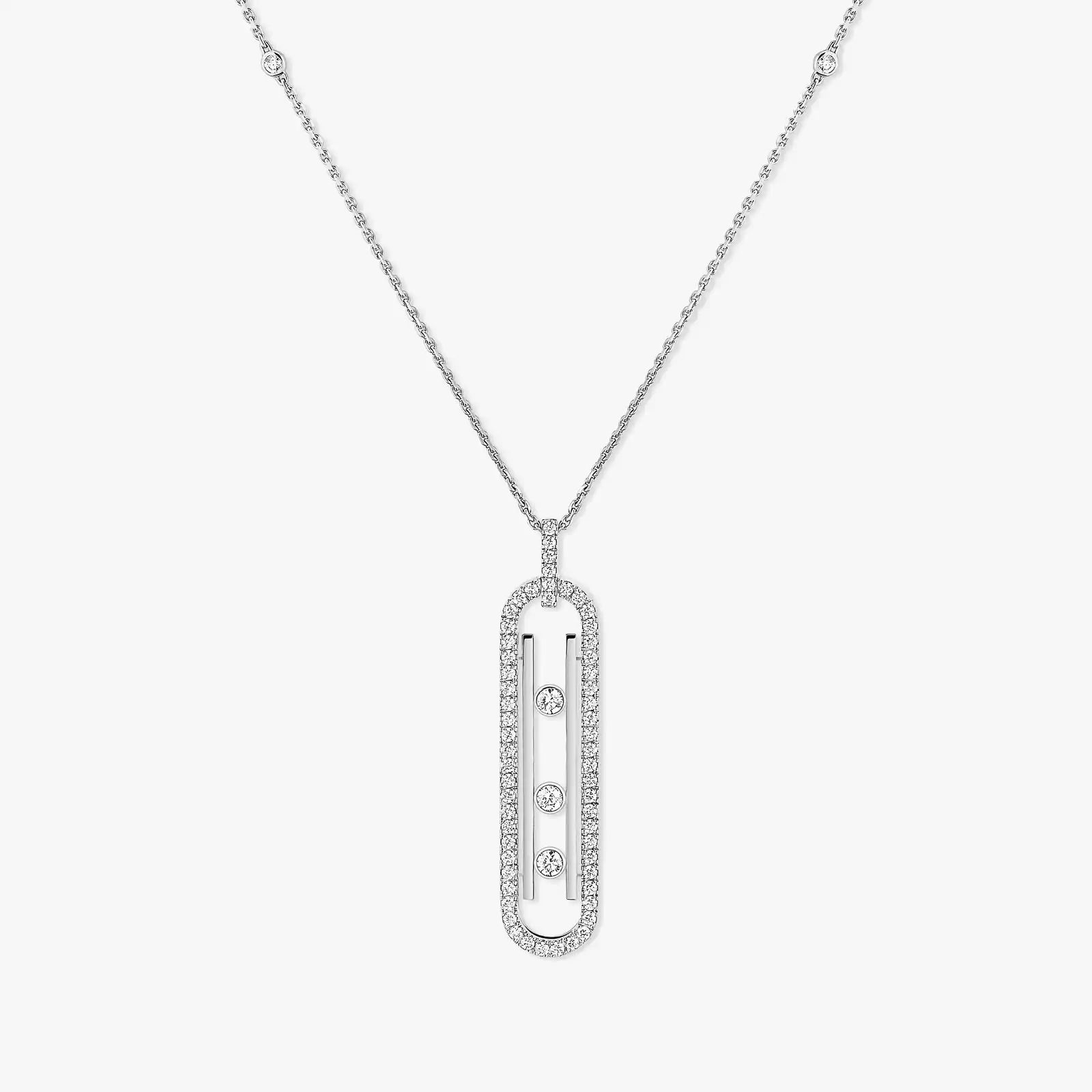 Necklace For Her White Gold Diamond Move 10th SM Necklace 10032-WG