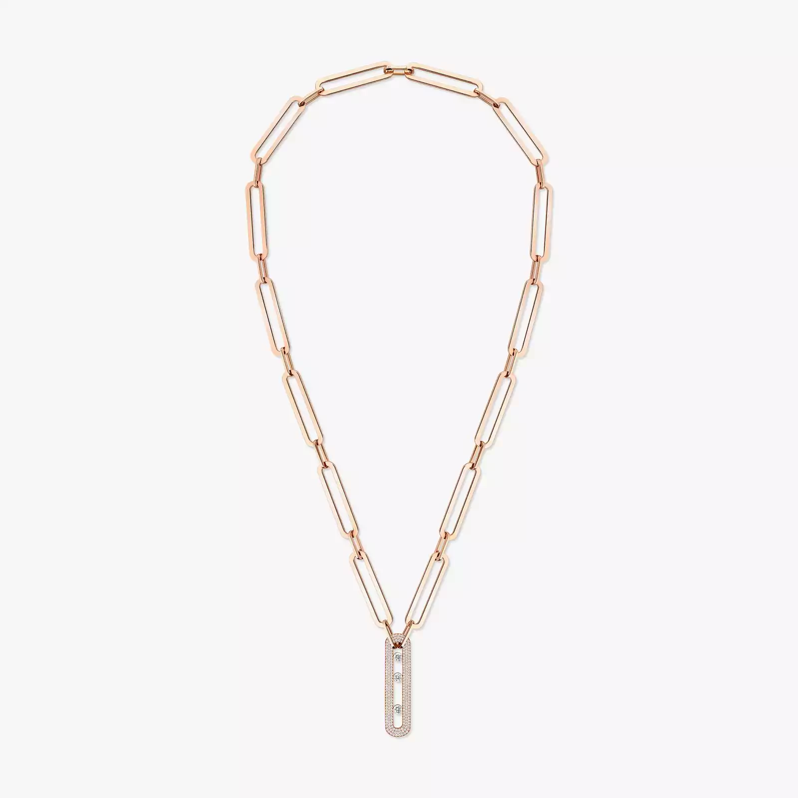 Move 10th Anniversary XL Pink Gold For Her Diamond Necklace 06768-PG