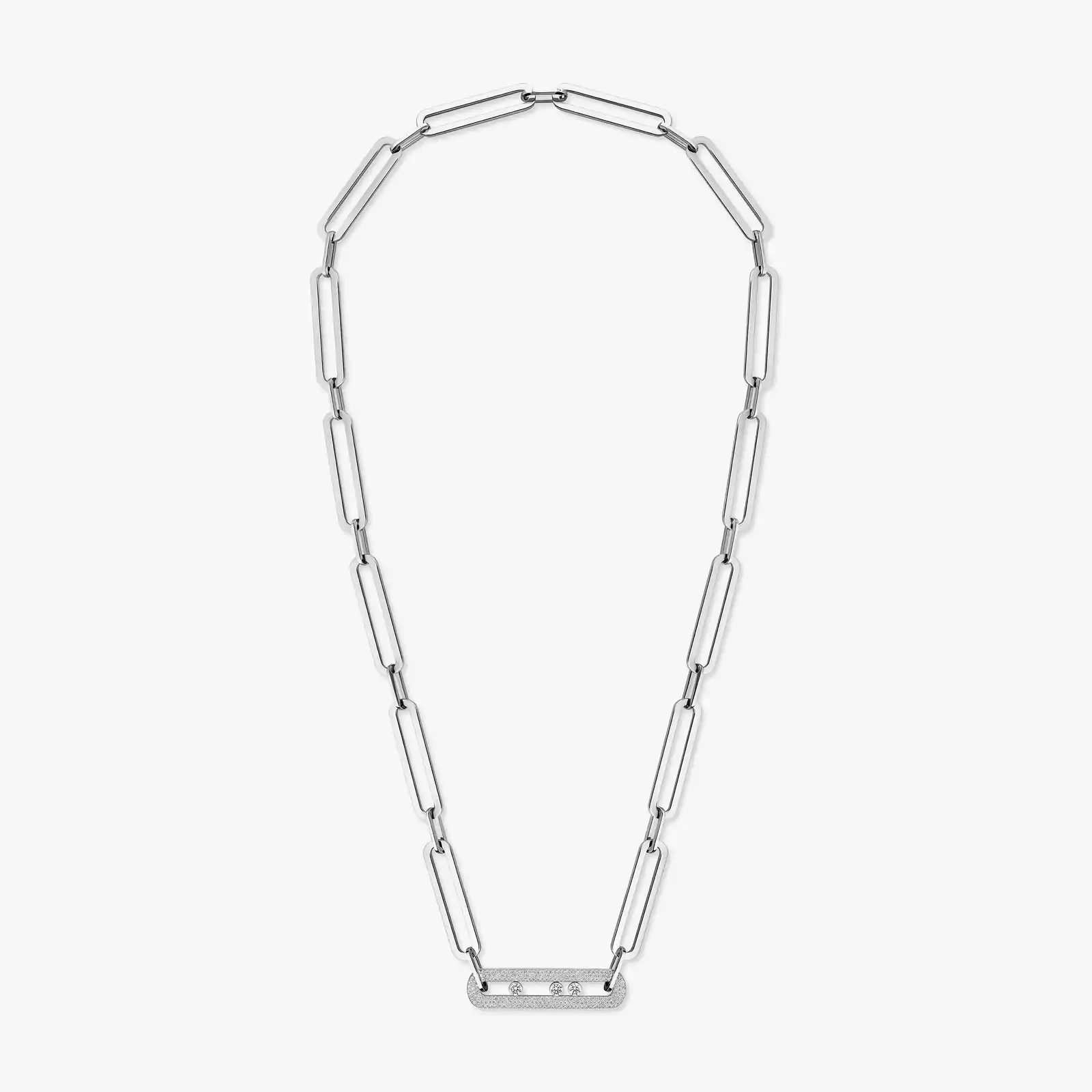 Sautoir Move 10th Anniversary XL Für sie Diamant Kette Weißgold 06768-WG