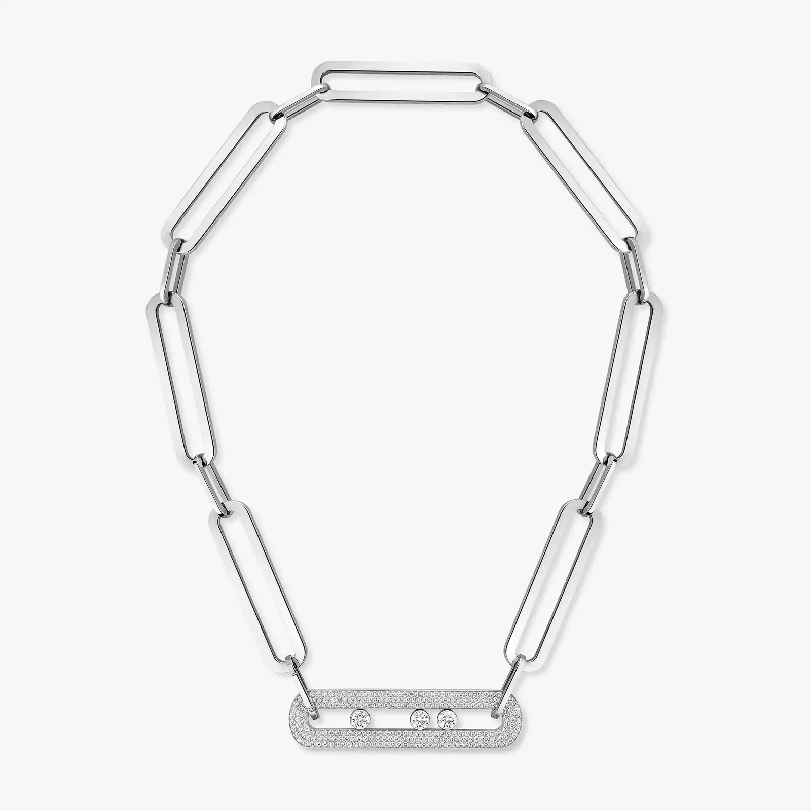 Sautoir Move 10th Anniversary XL Für sie Diamant Kette Weißgold 06768-WG